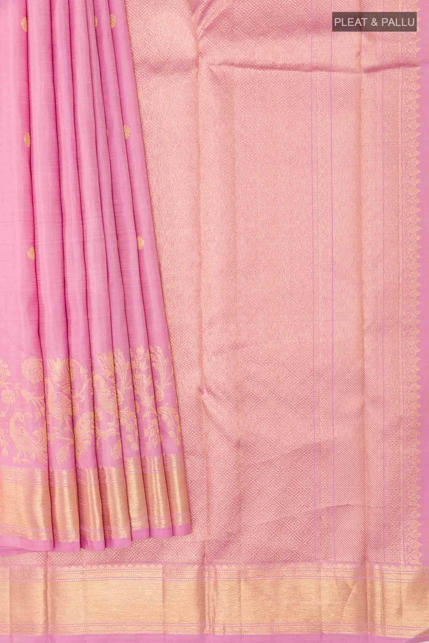 Pink Kanchipuram Silk Saree
