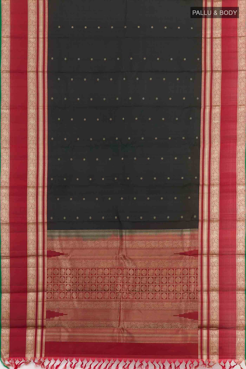 Black Kanchipuram Silk Saree