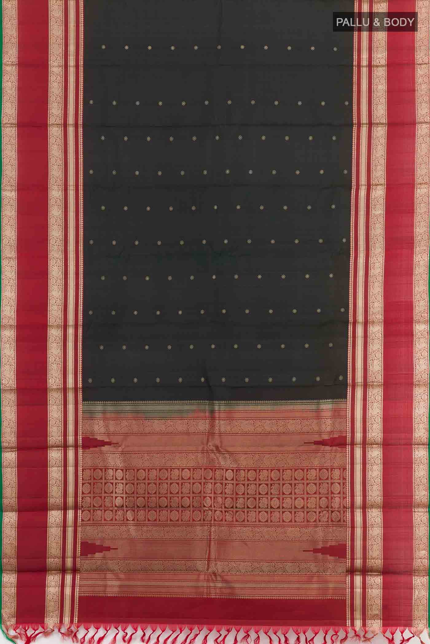 Black Kanchipuram Silk Saree
