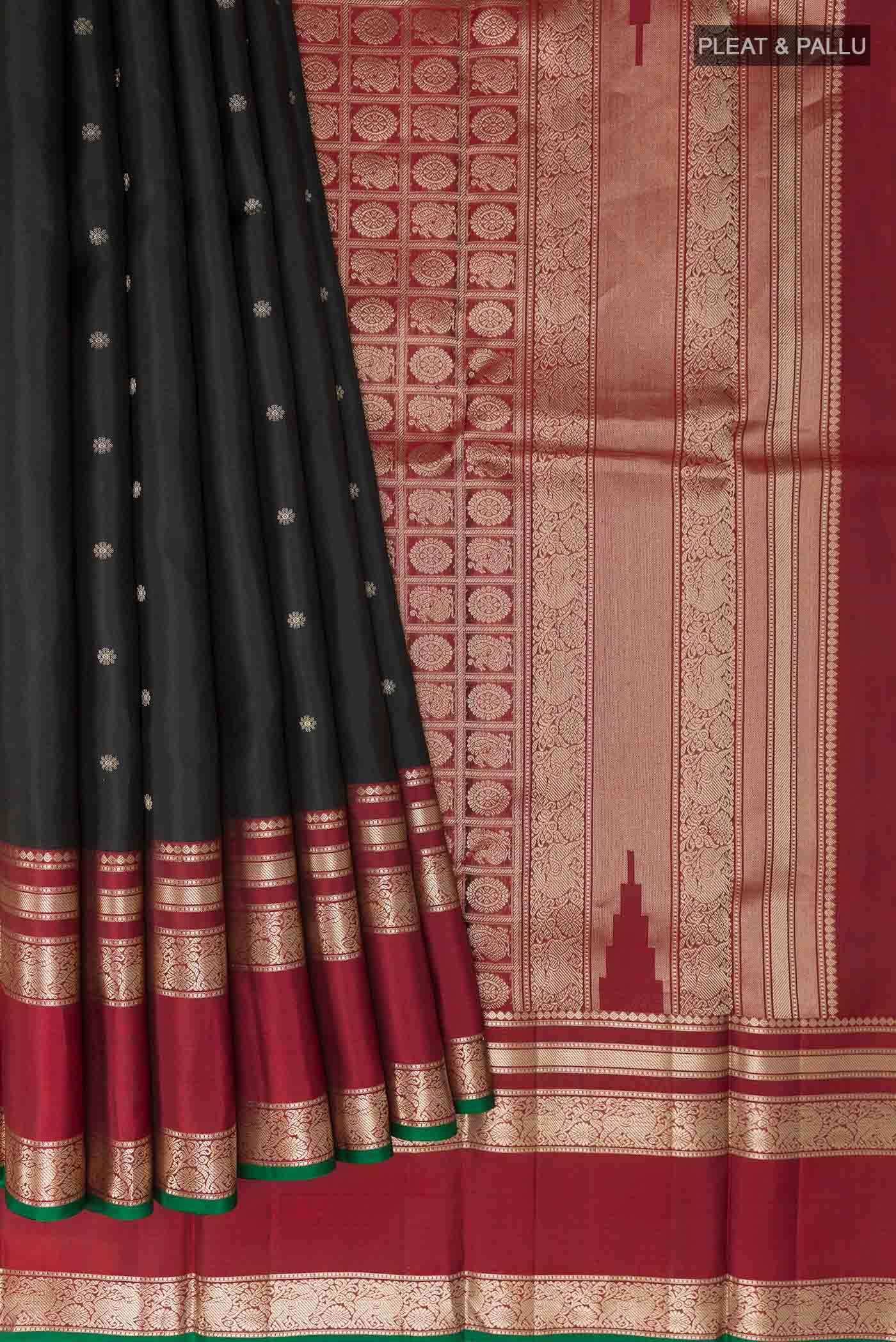 Black Kanchipuram Silk Saree