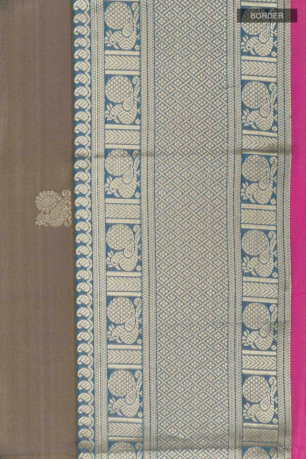 Grey Kanchipuram Silk Saree