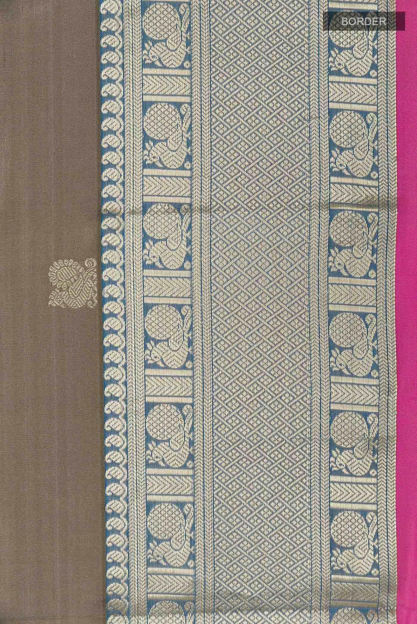 Grey Kanchipuram Silk Saree