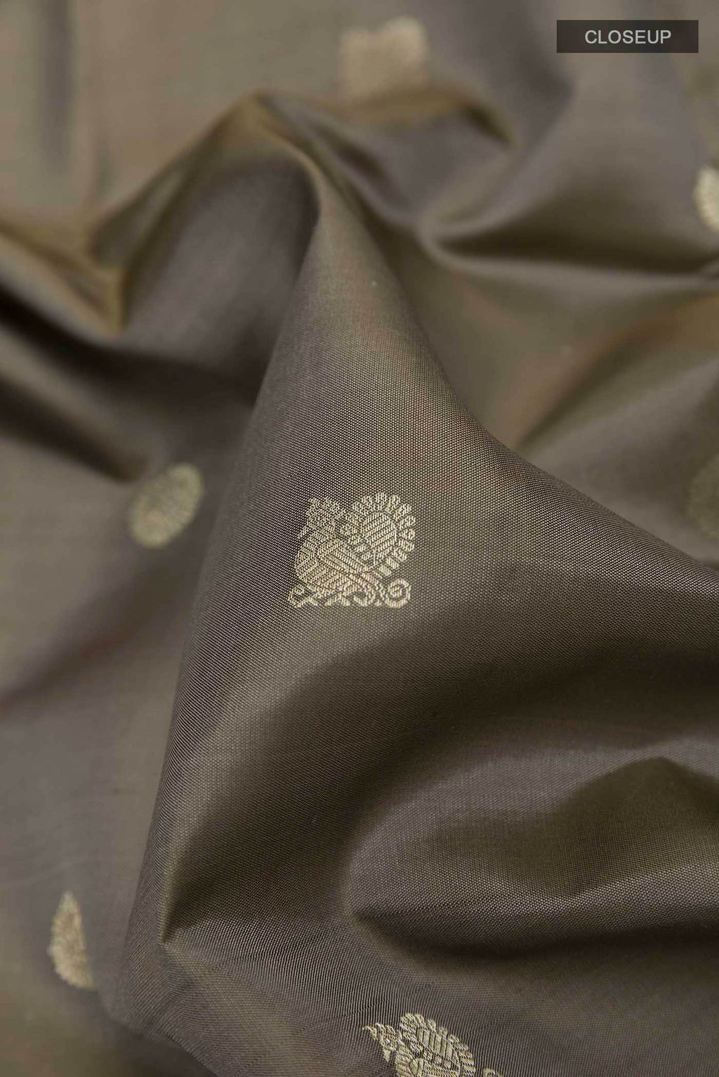Grey Kanchipuram Silk Saree