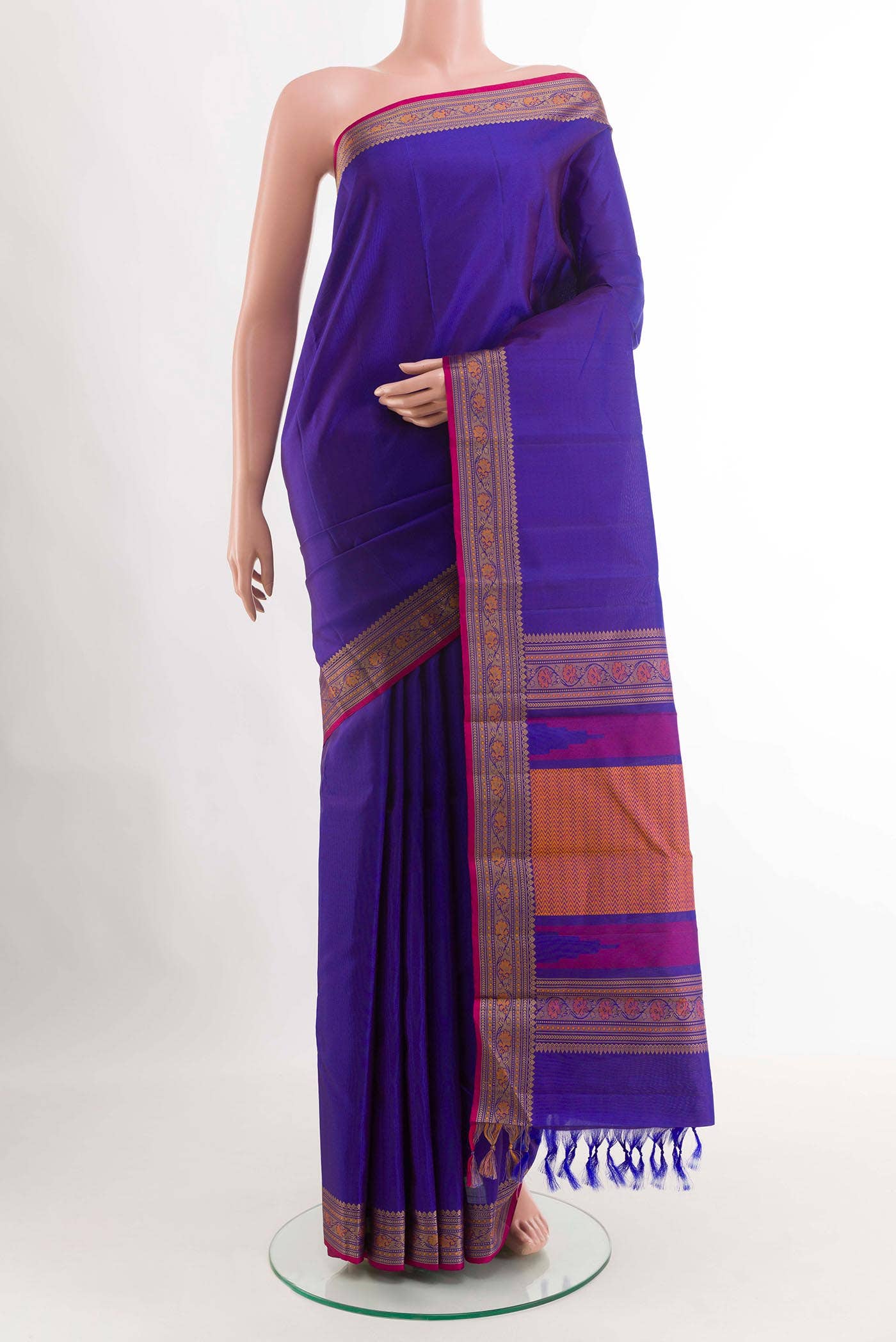 Blue Kanchipuram Silk Saree