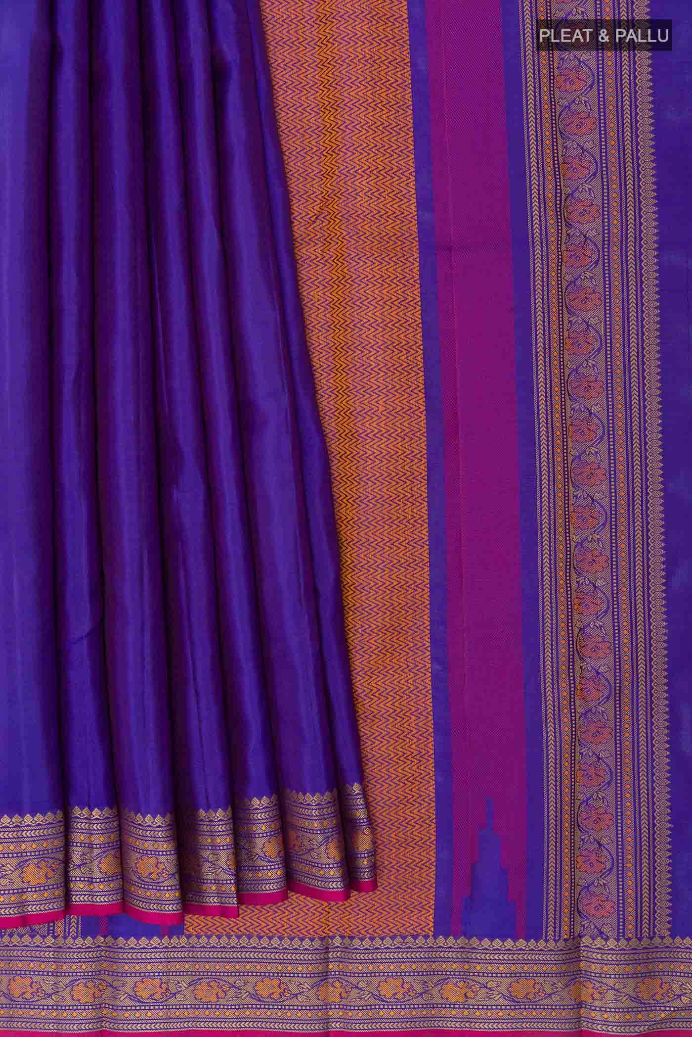 Blue Kanchipuram Silk Saree