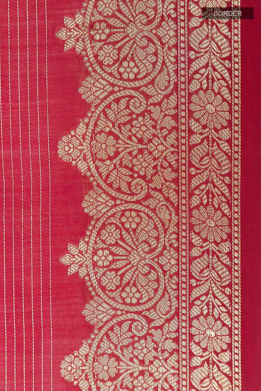 Red Tussar Silk Saree