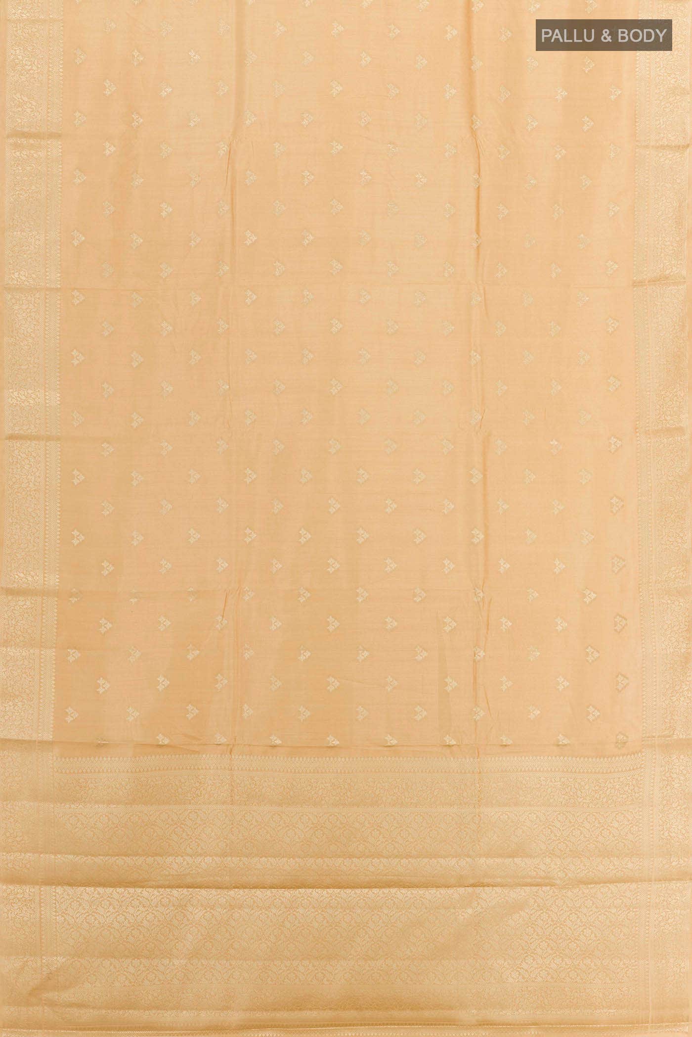 Beige Tussar Silk Saree