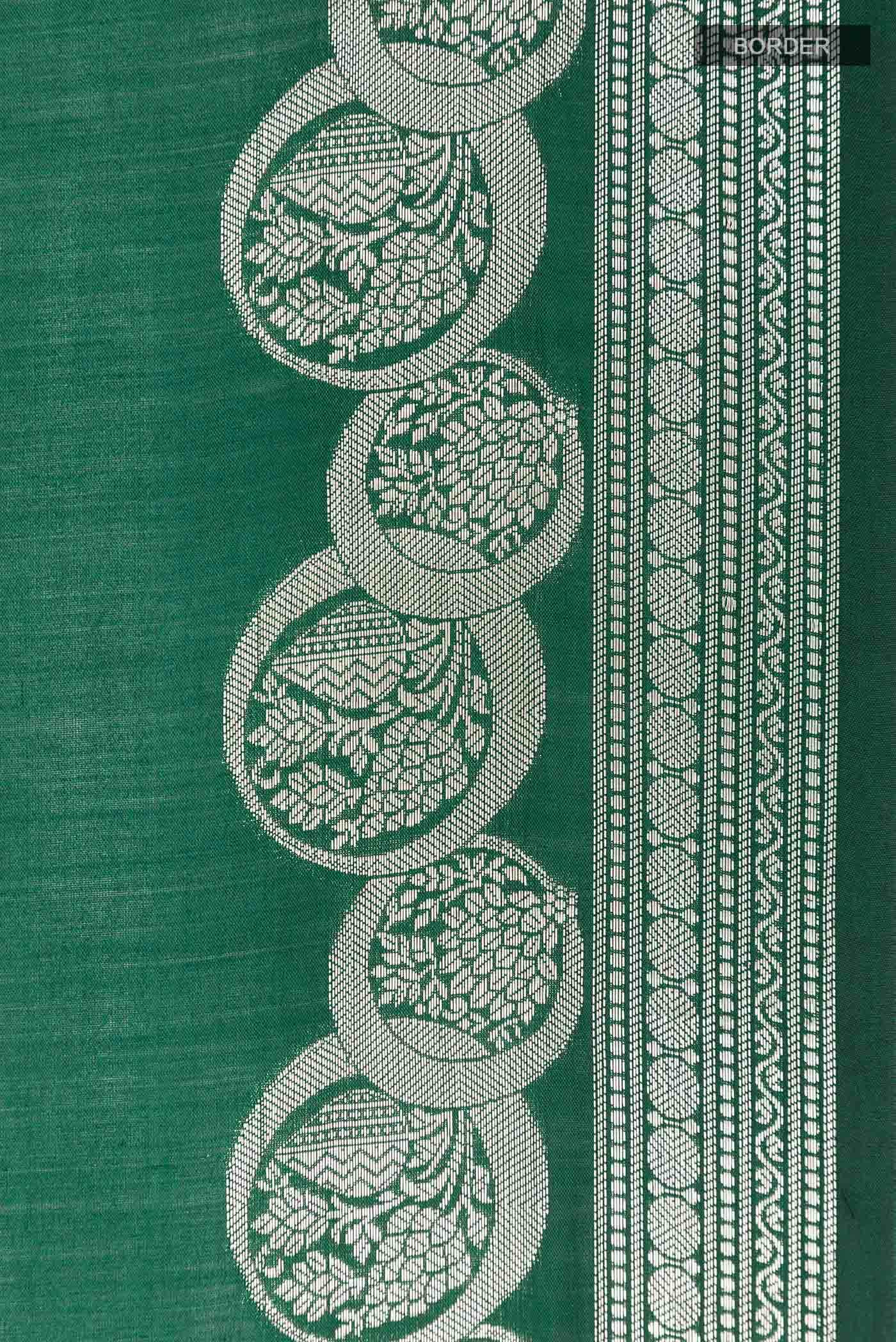 Green Tussar Silk Saree