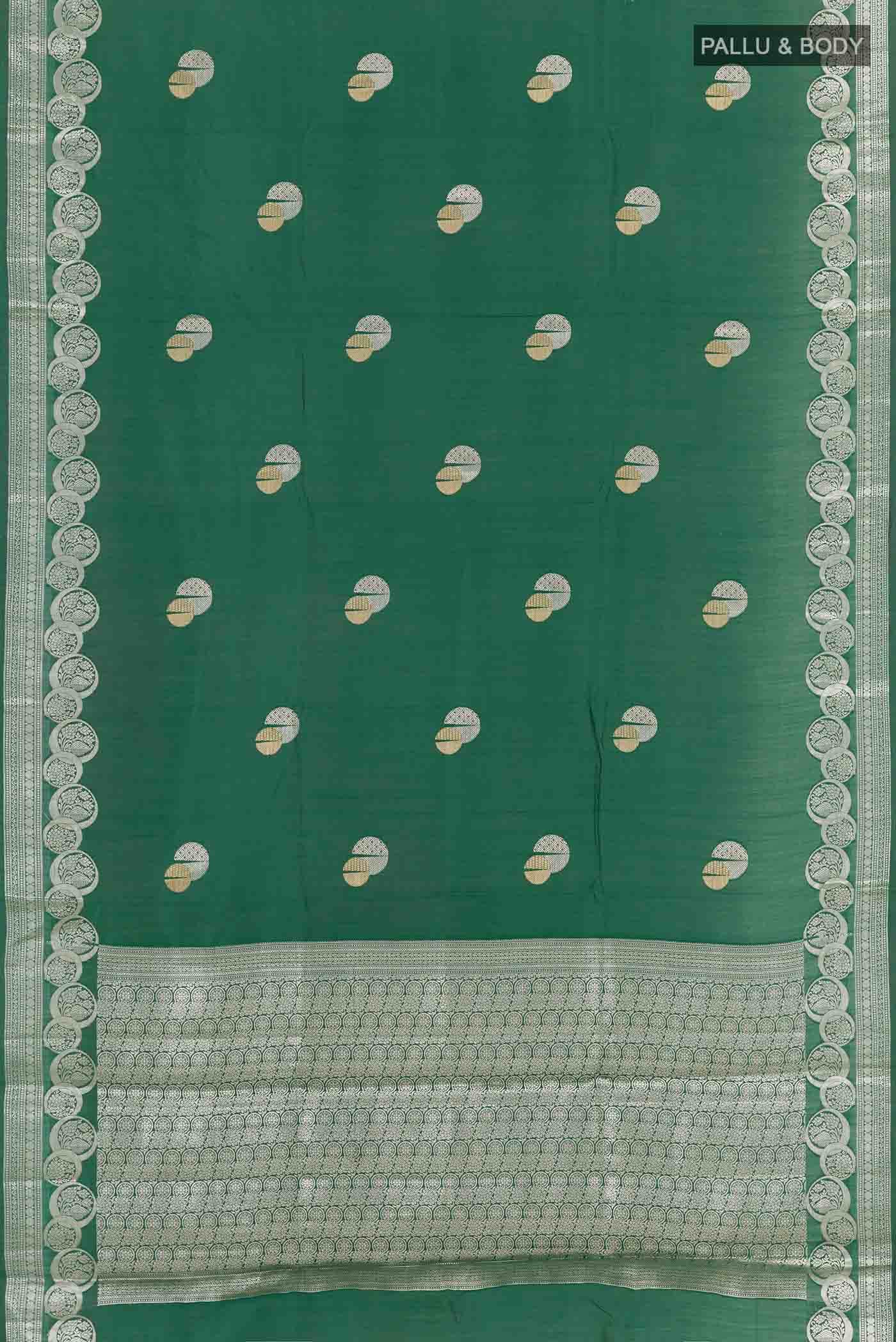 Green Tussar Silk Saree