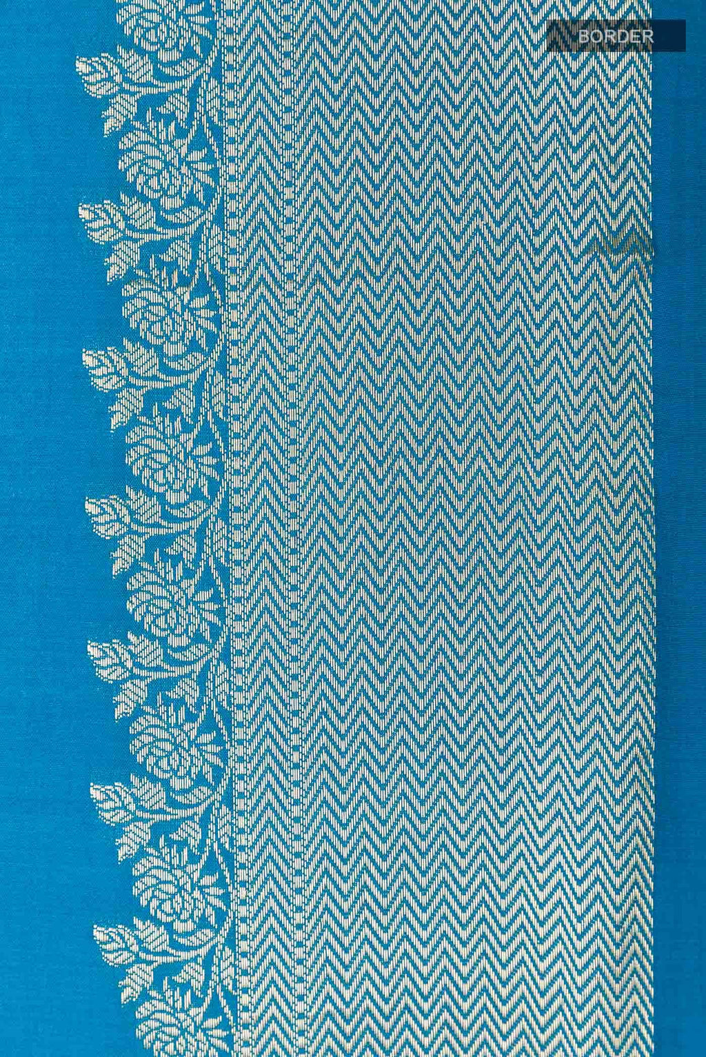 Blue Tussar Silk Saree