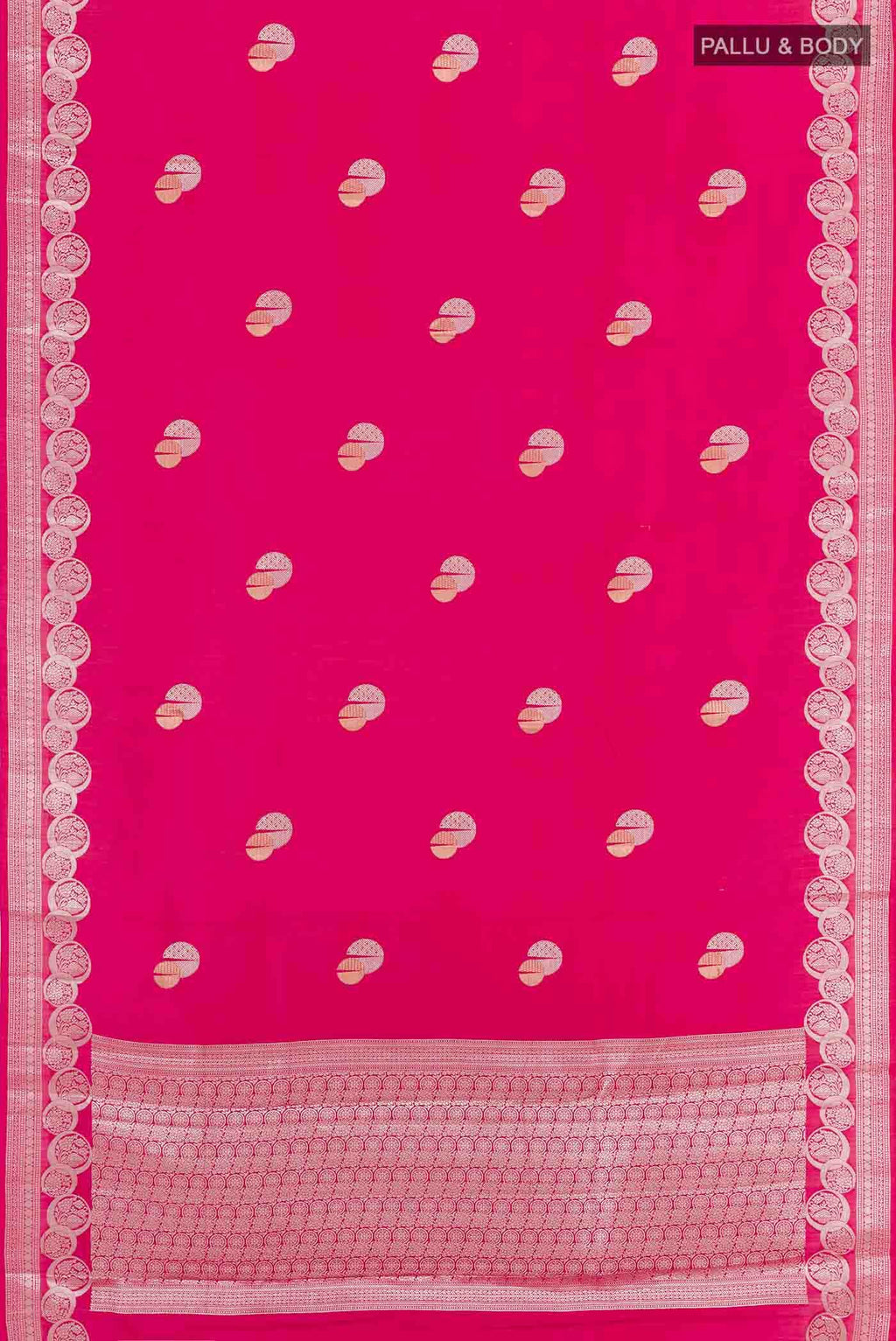 Pink Tussar Silk Saree