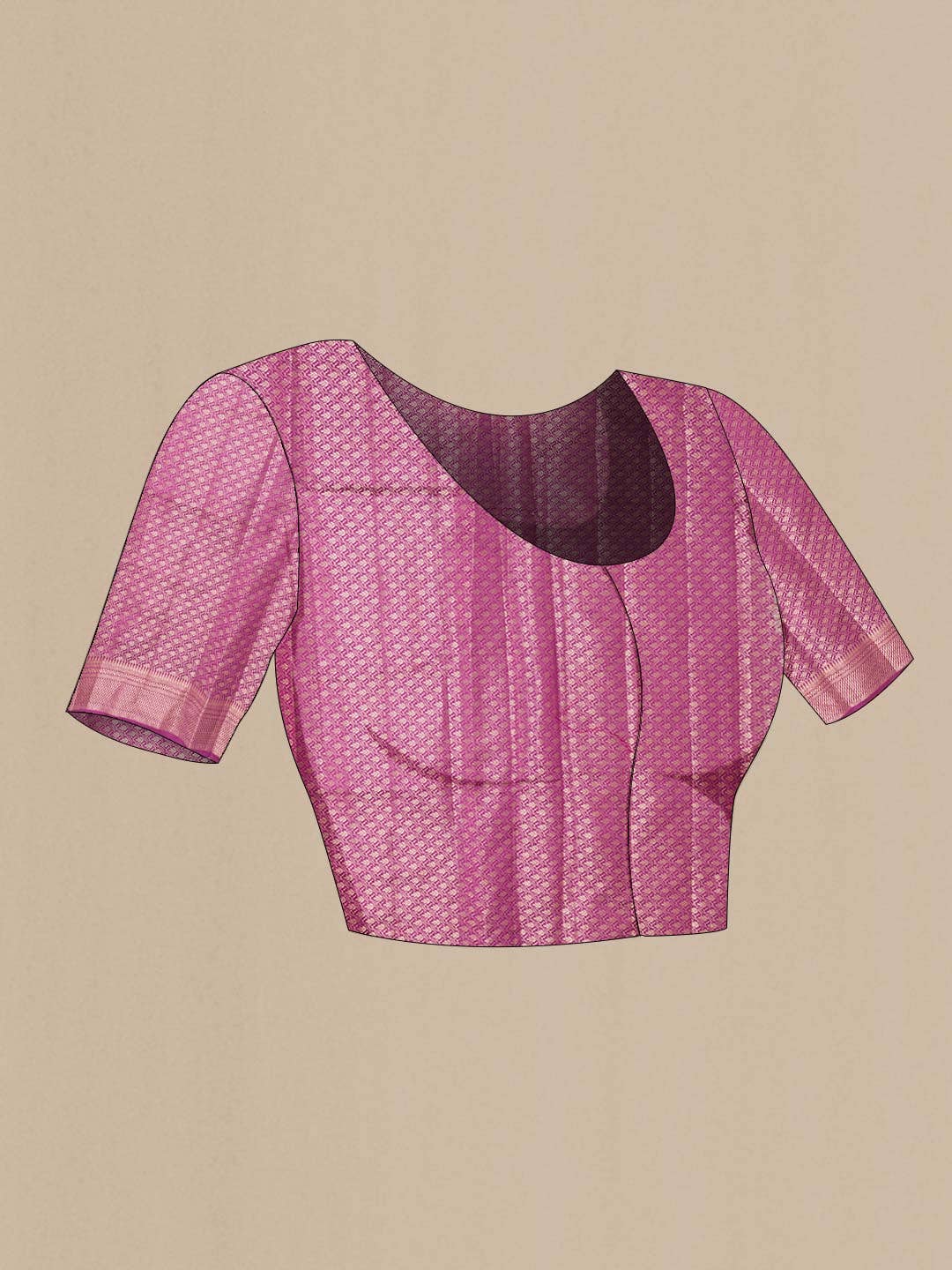 Purple Tussar Silk Saree