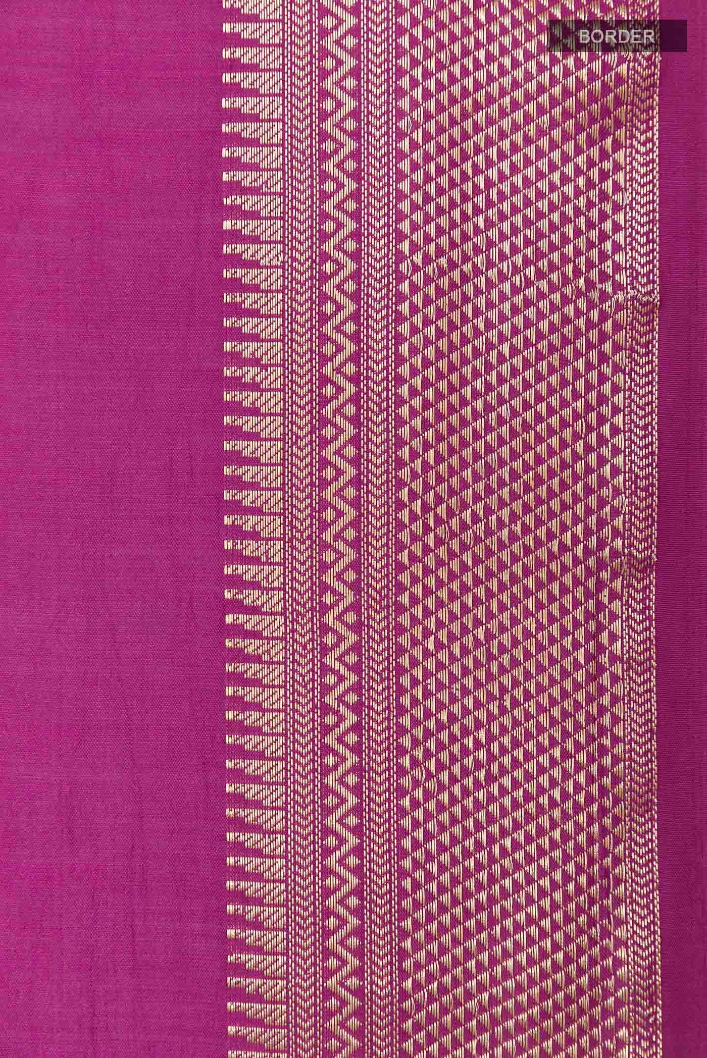 Purple Tussar Silk Saree