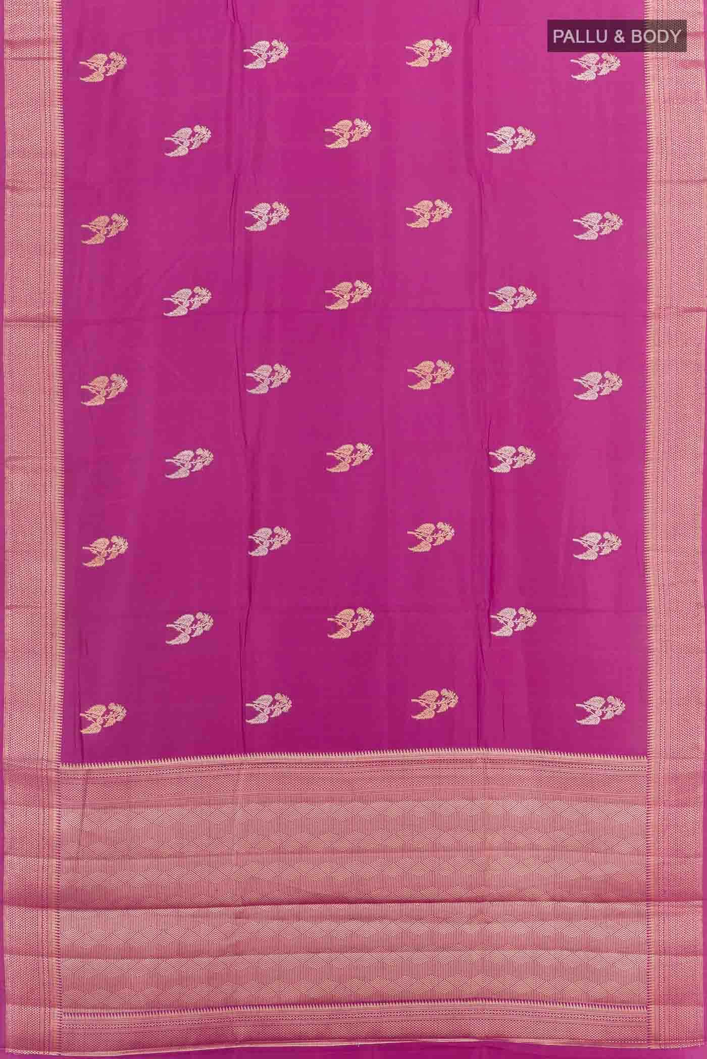 Purple Tussar Silk Saree