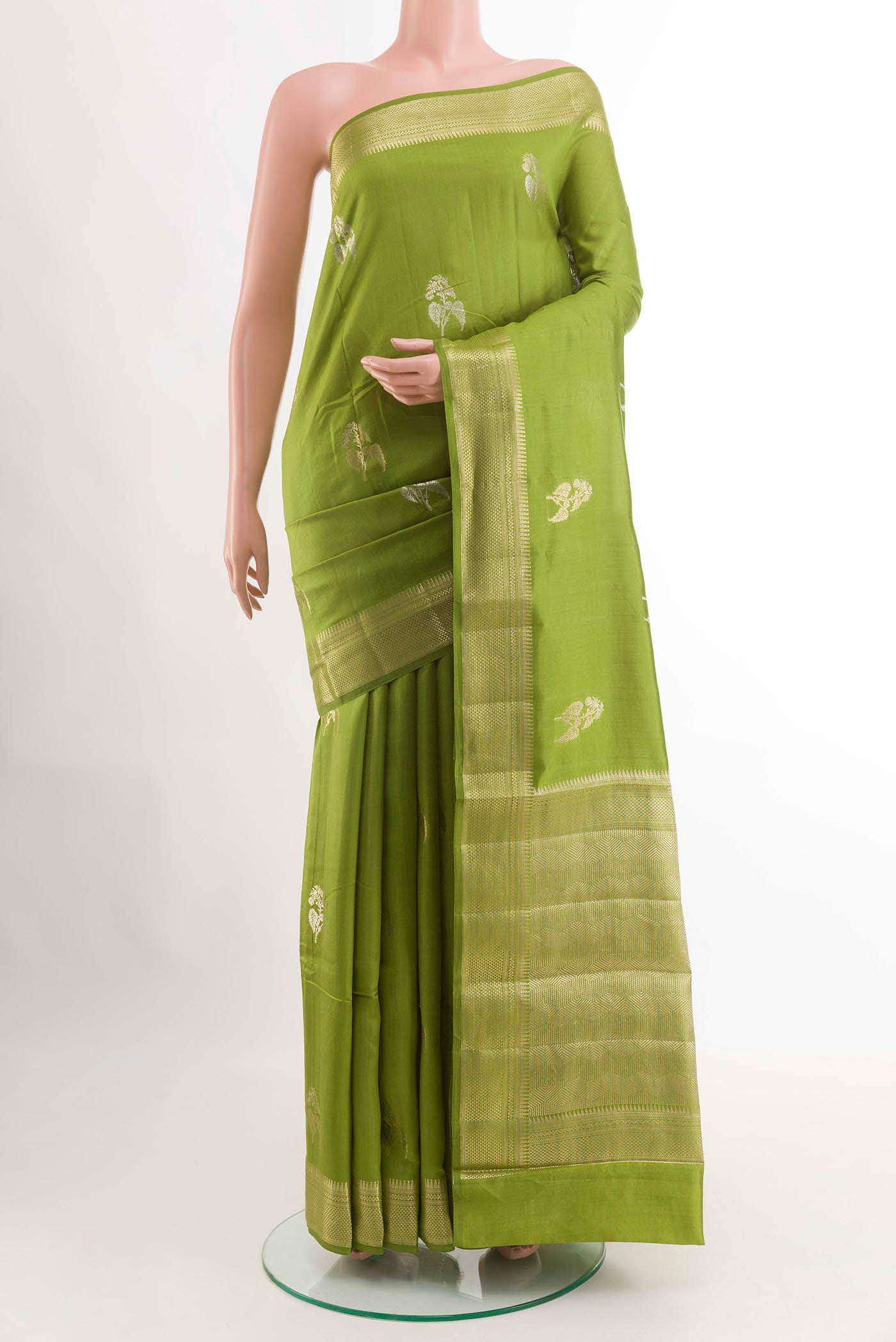 Blue Tussar Silk Saree