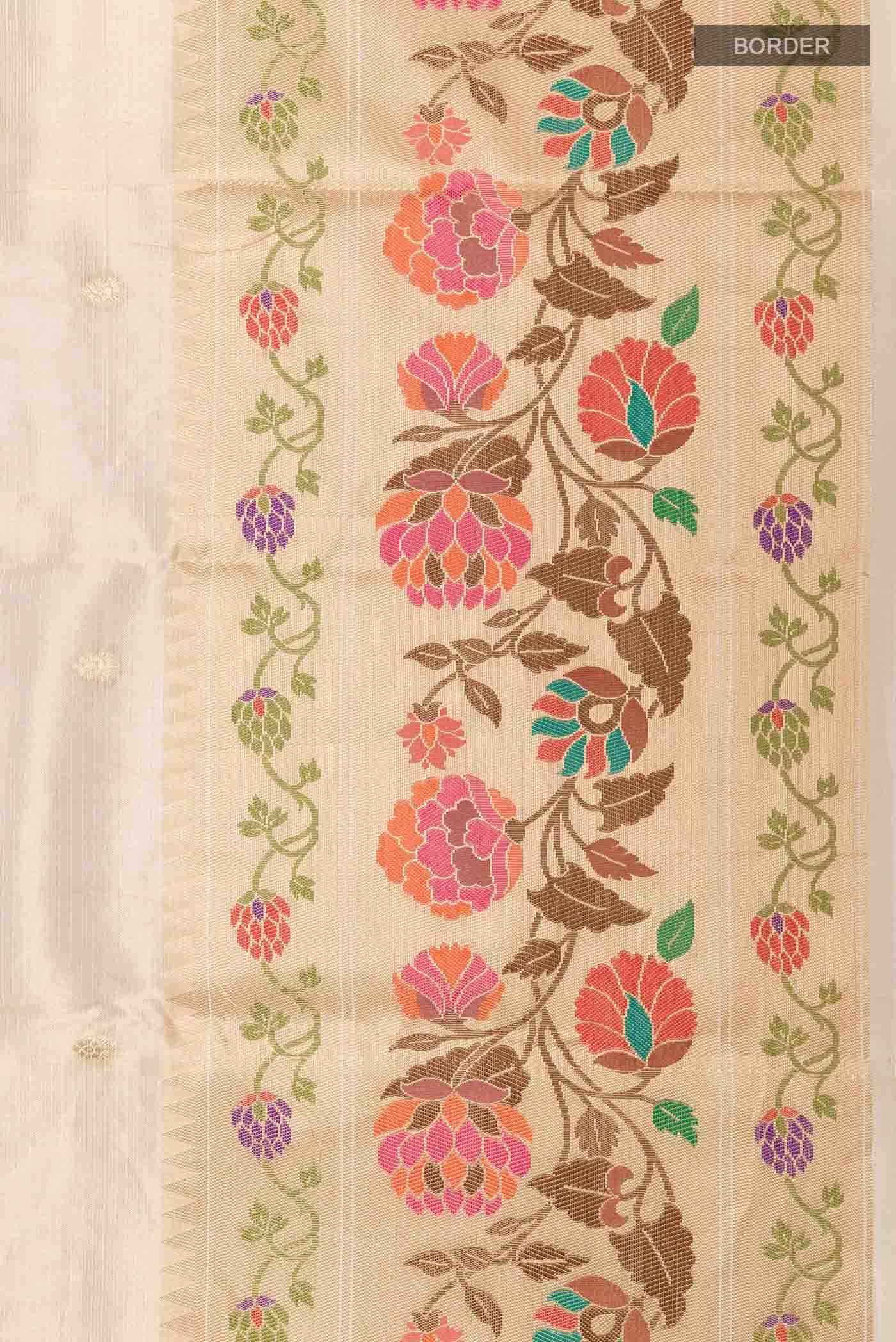 Beige Kota Silk Saree