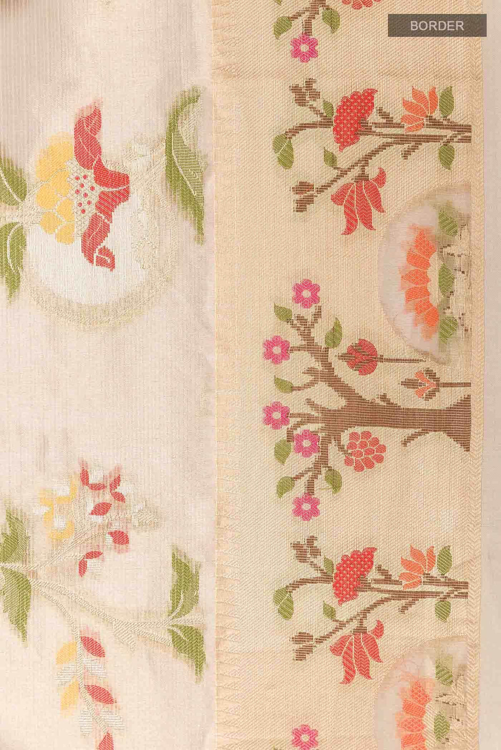 Beige Kota Silk Saree