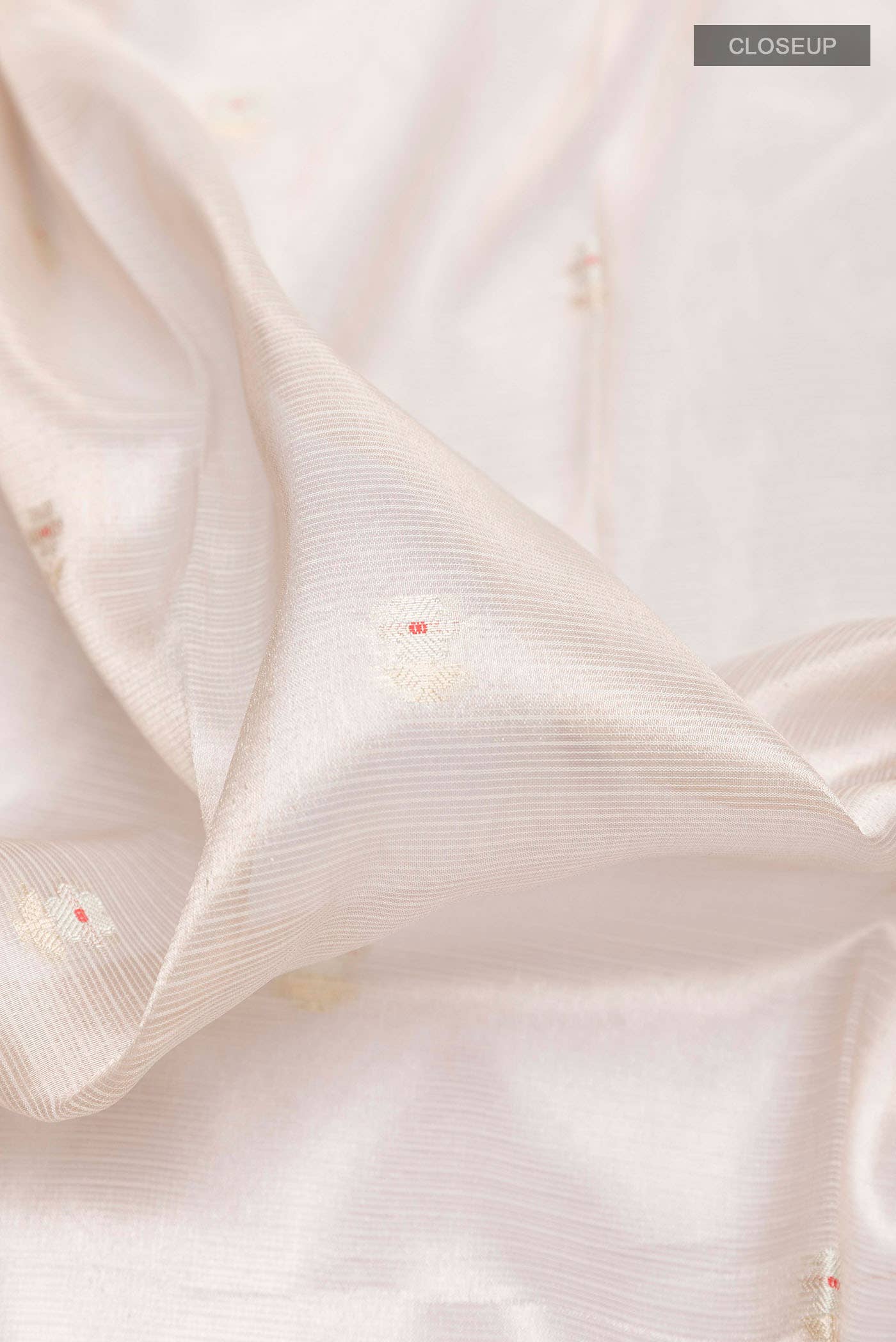 Cream Kota Silk Saree
