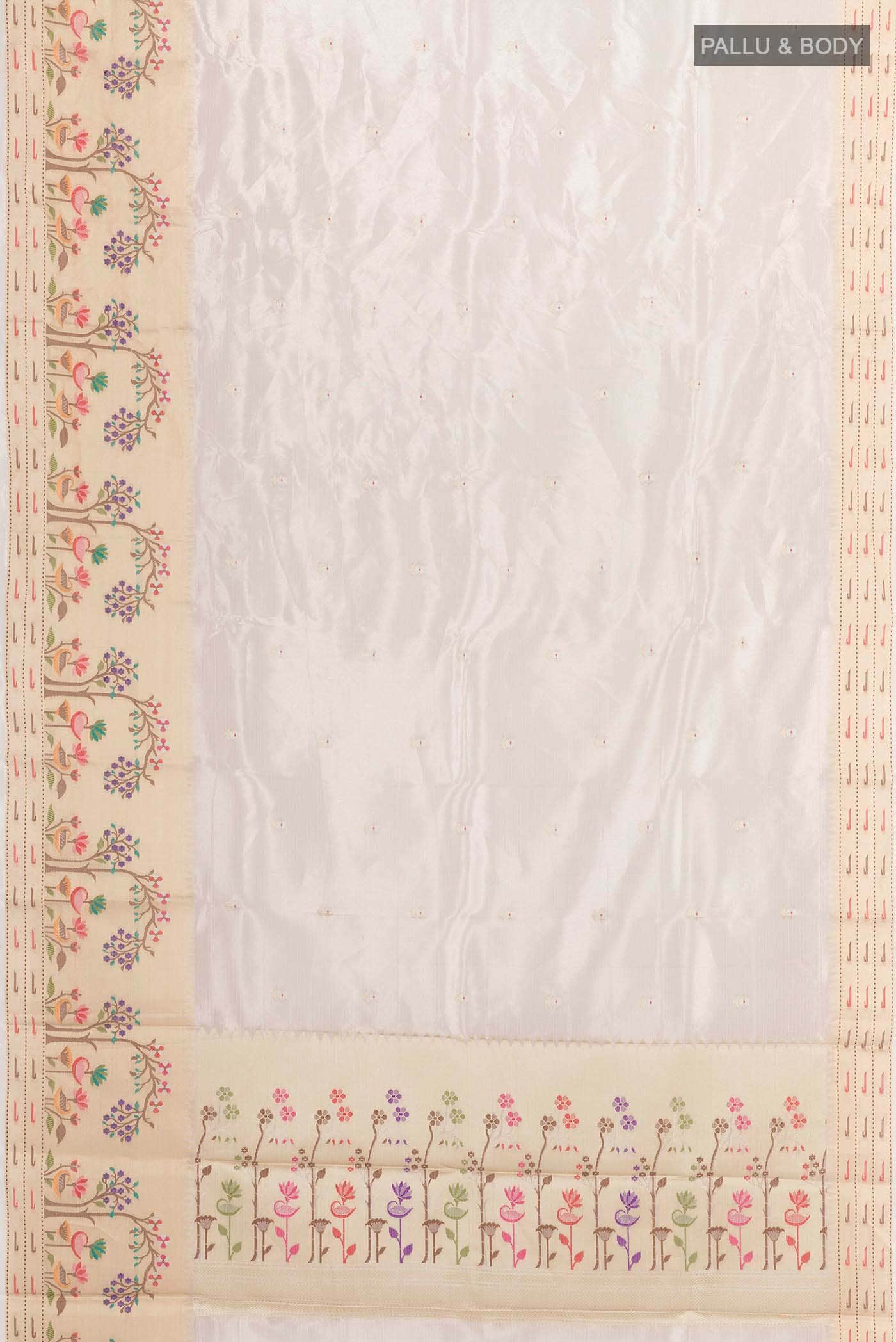 Cream Kota Silk Saree
