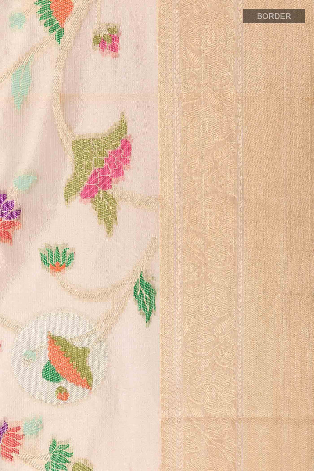 Beige Kota Silk Saree