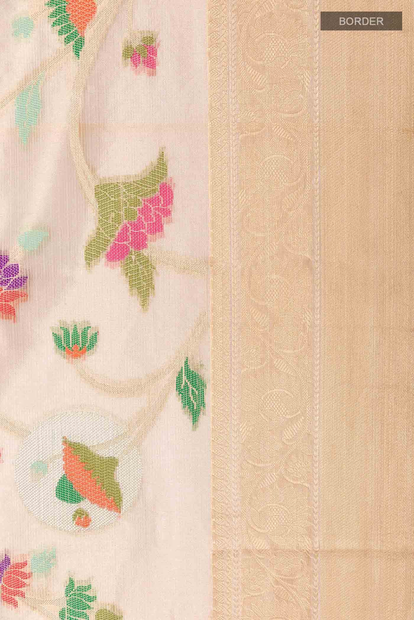 Beige Kota Silk Saree