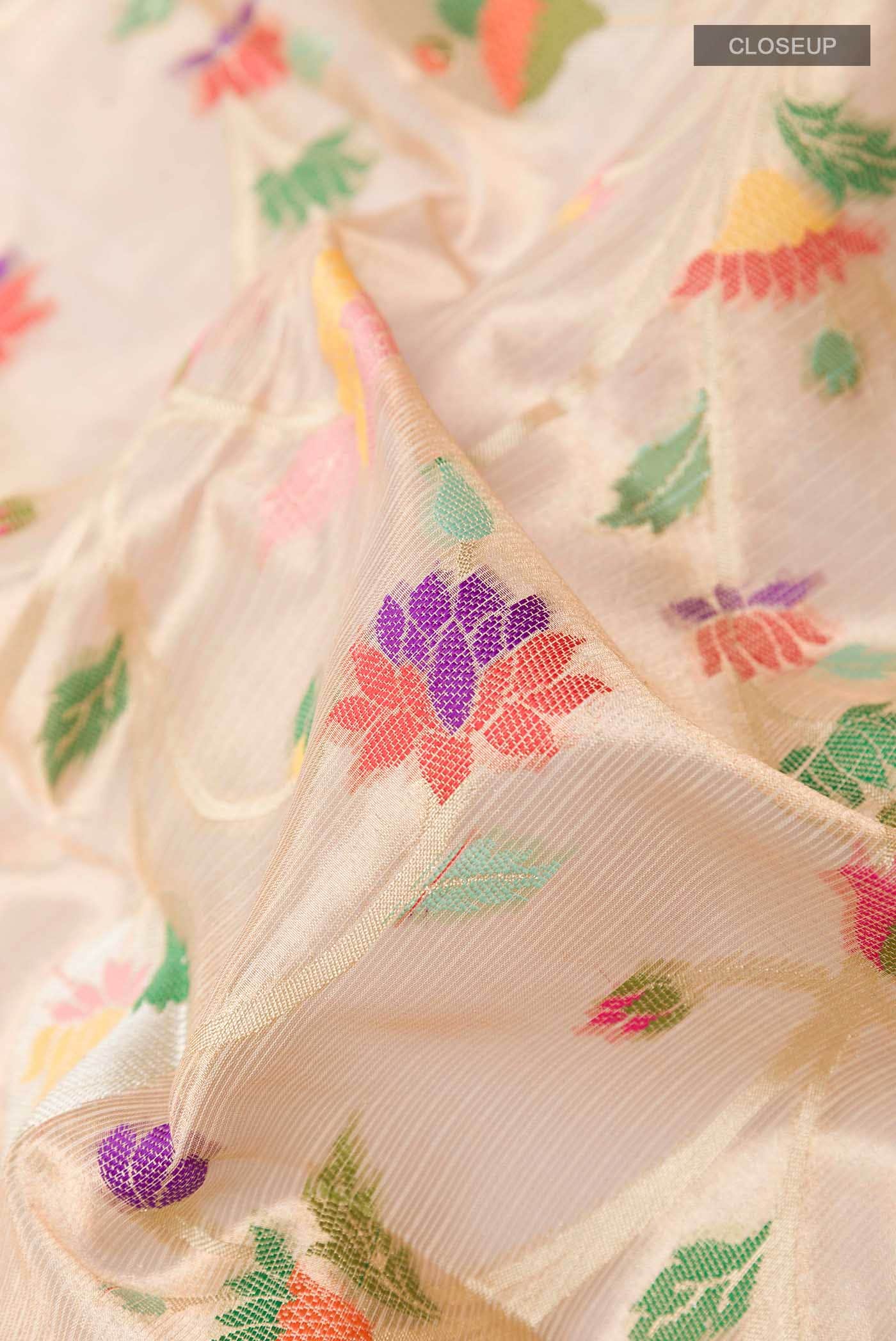Beige Kota Silk Saree