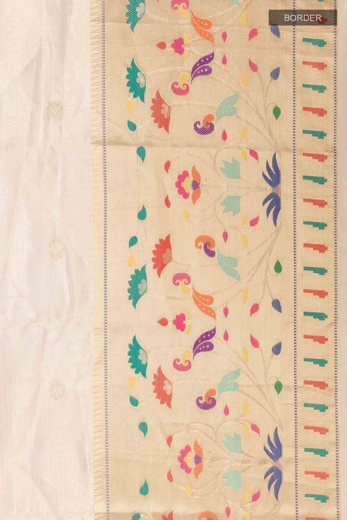 Beige Kota Silk Saree