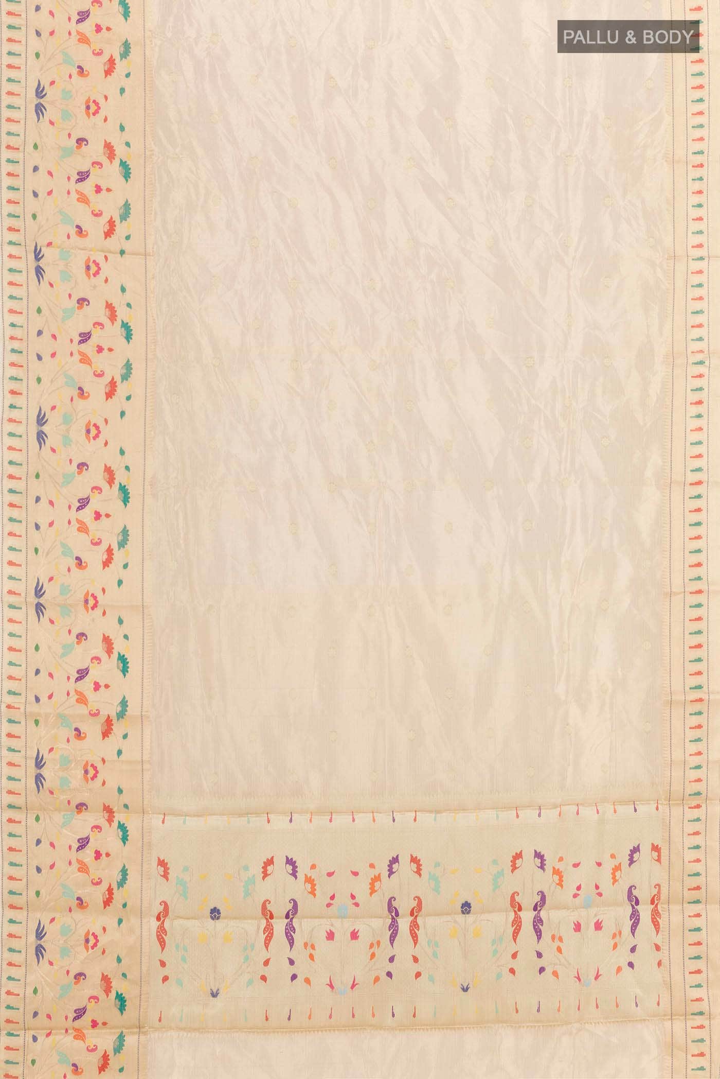 Beige Kota Silk Saree