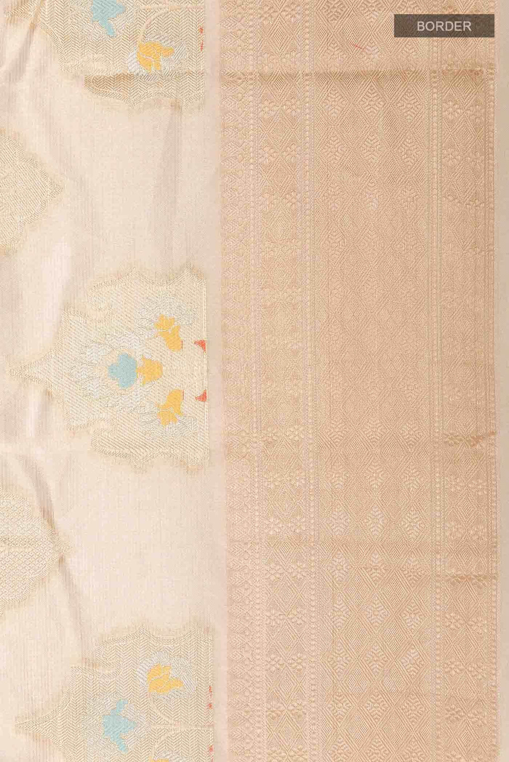 Beige Kota Silk Saree
