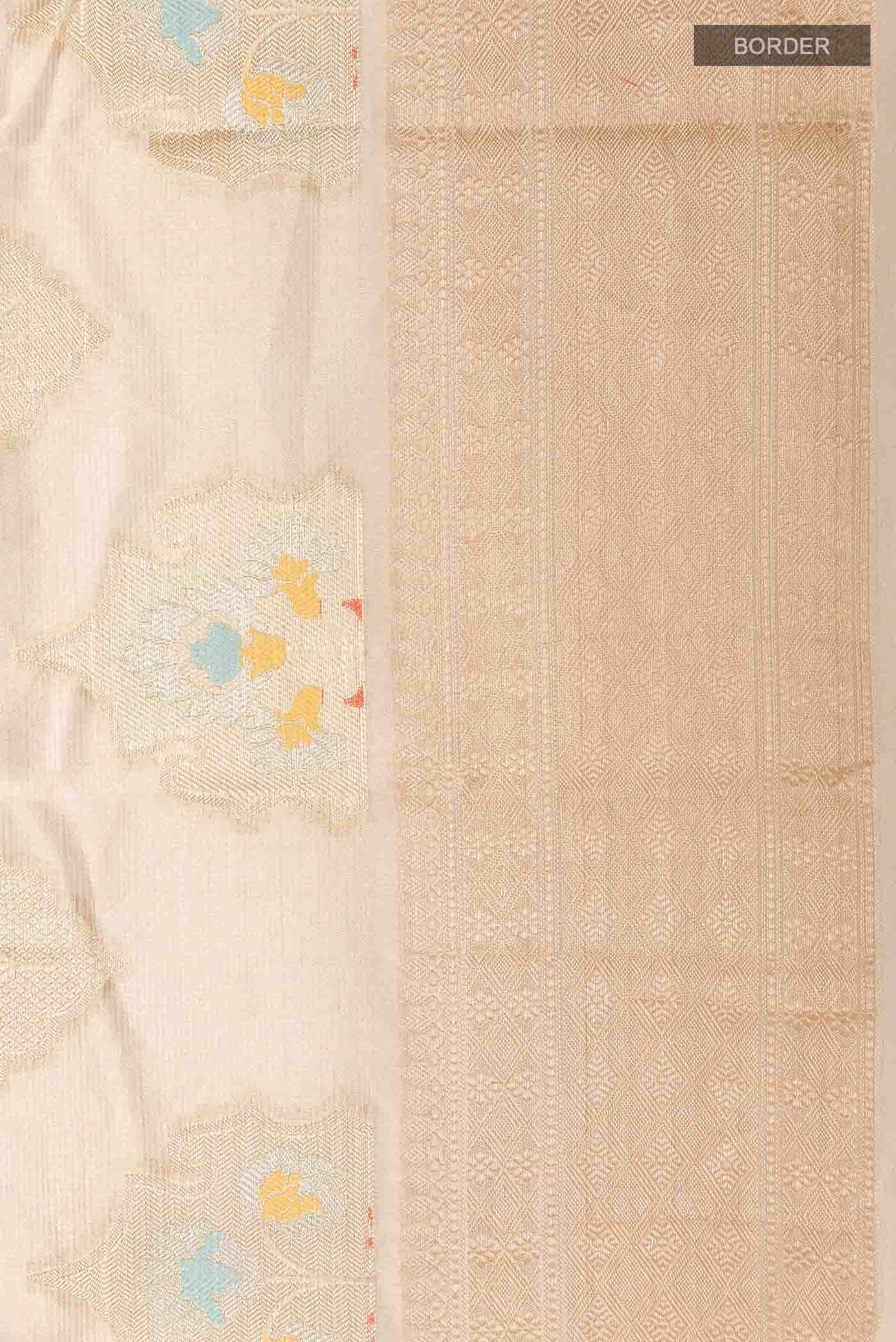 Beige Kota Silk Saree