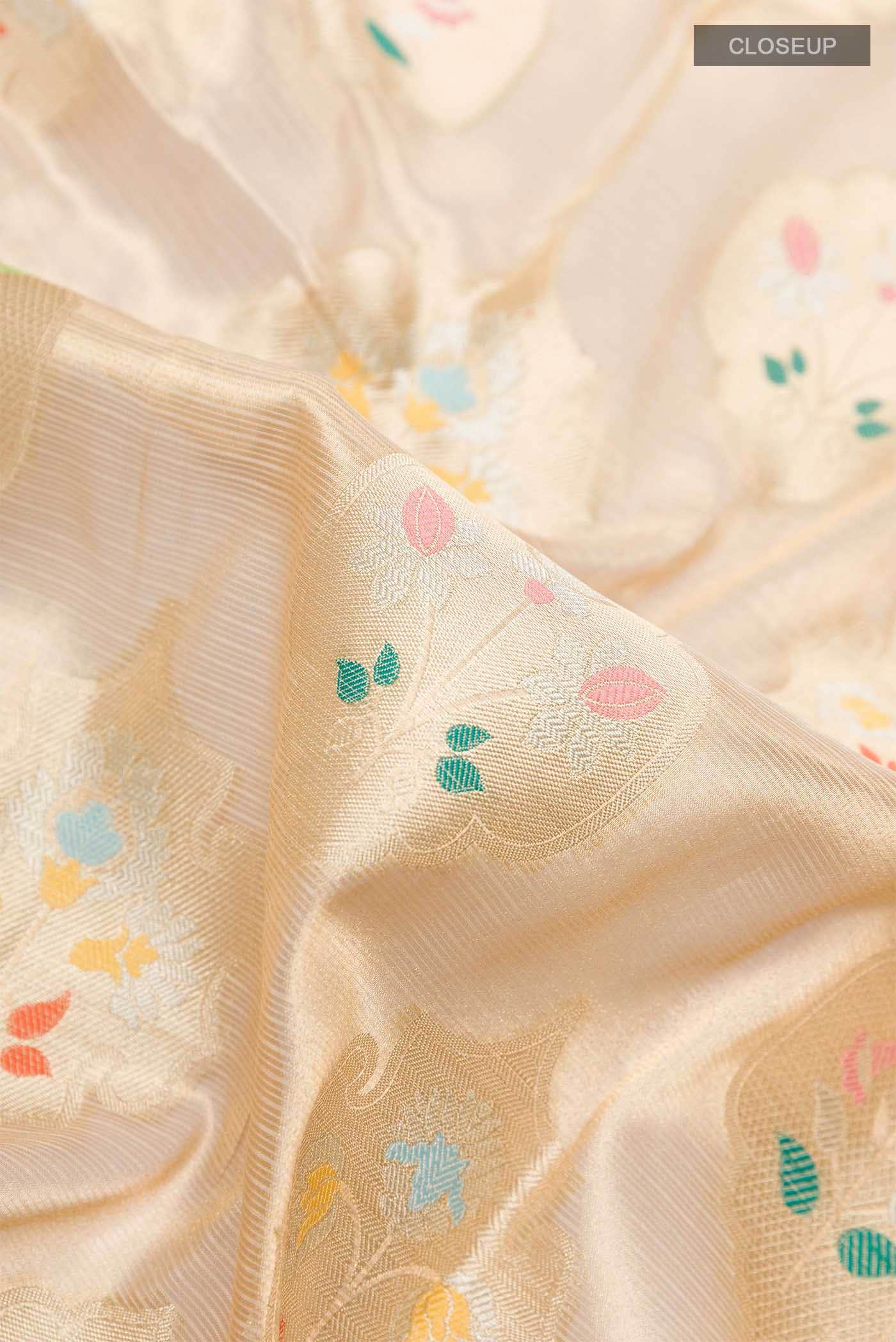 Beige Kota Silk Saree