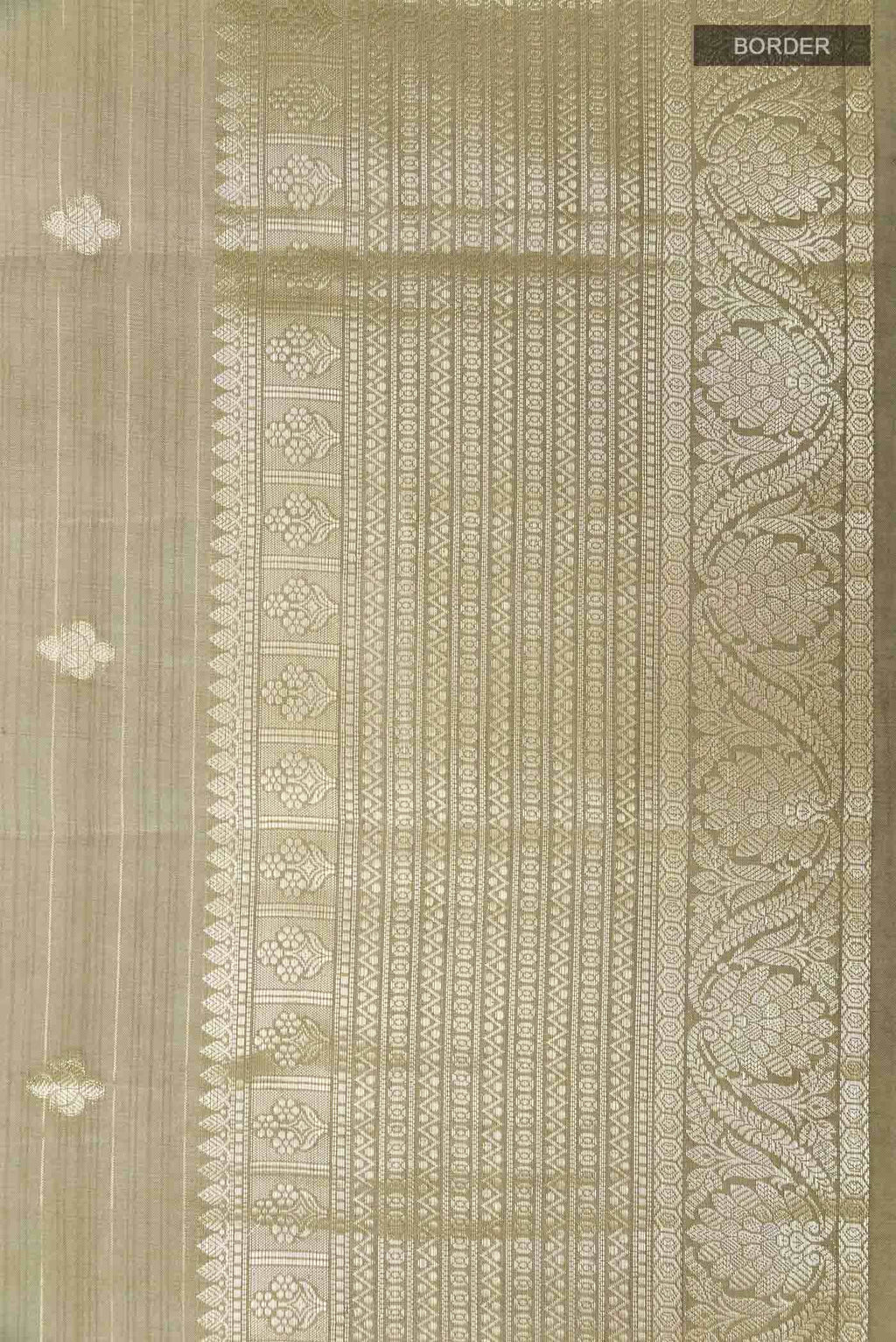 Pickle Green Tussar Silk Saree