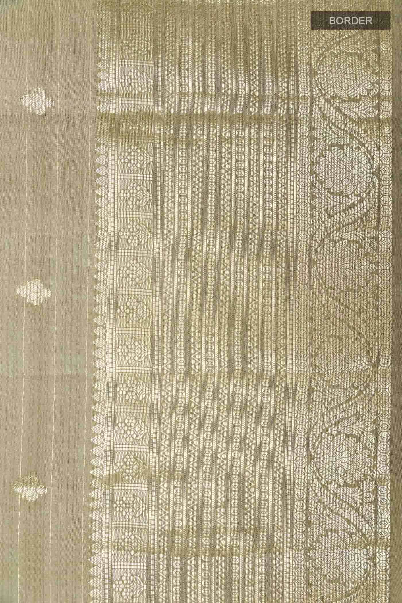 Pickle Green Tussar Silk Saree