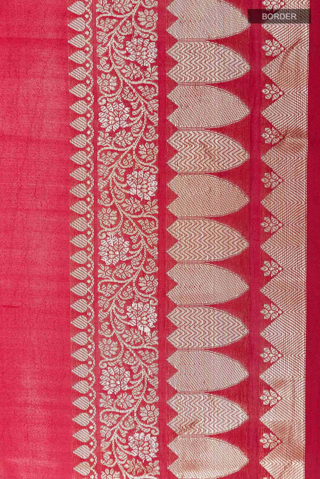 Red Tussar Silk Saree