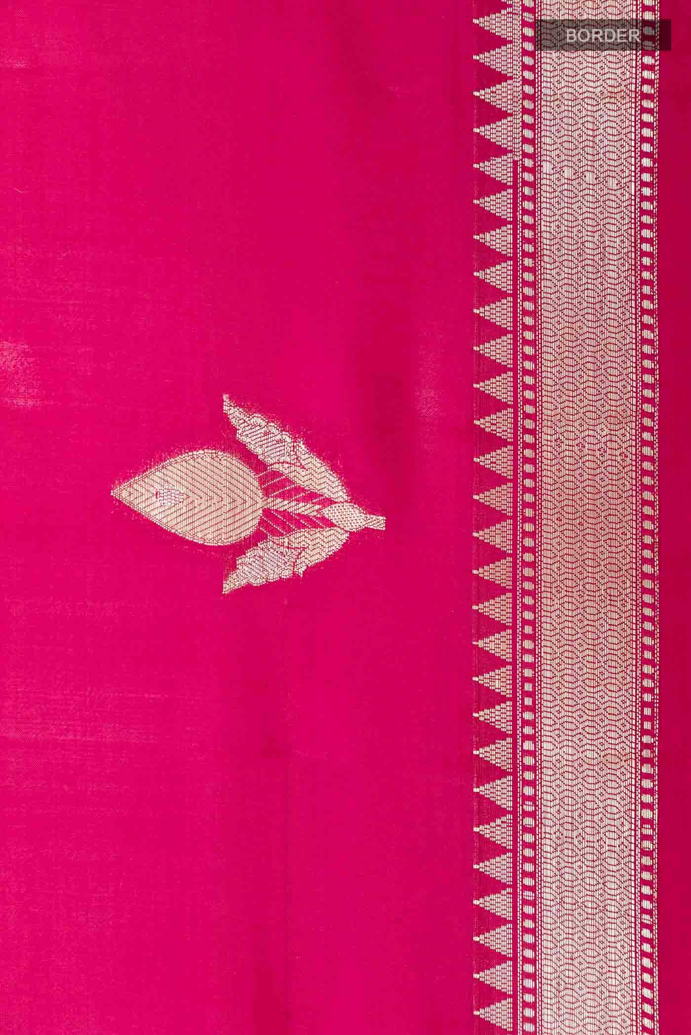 Pink Tussar Silk Saree
