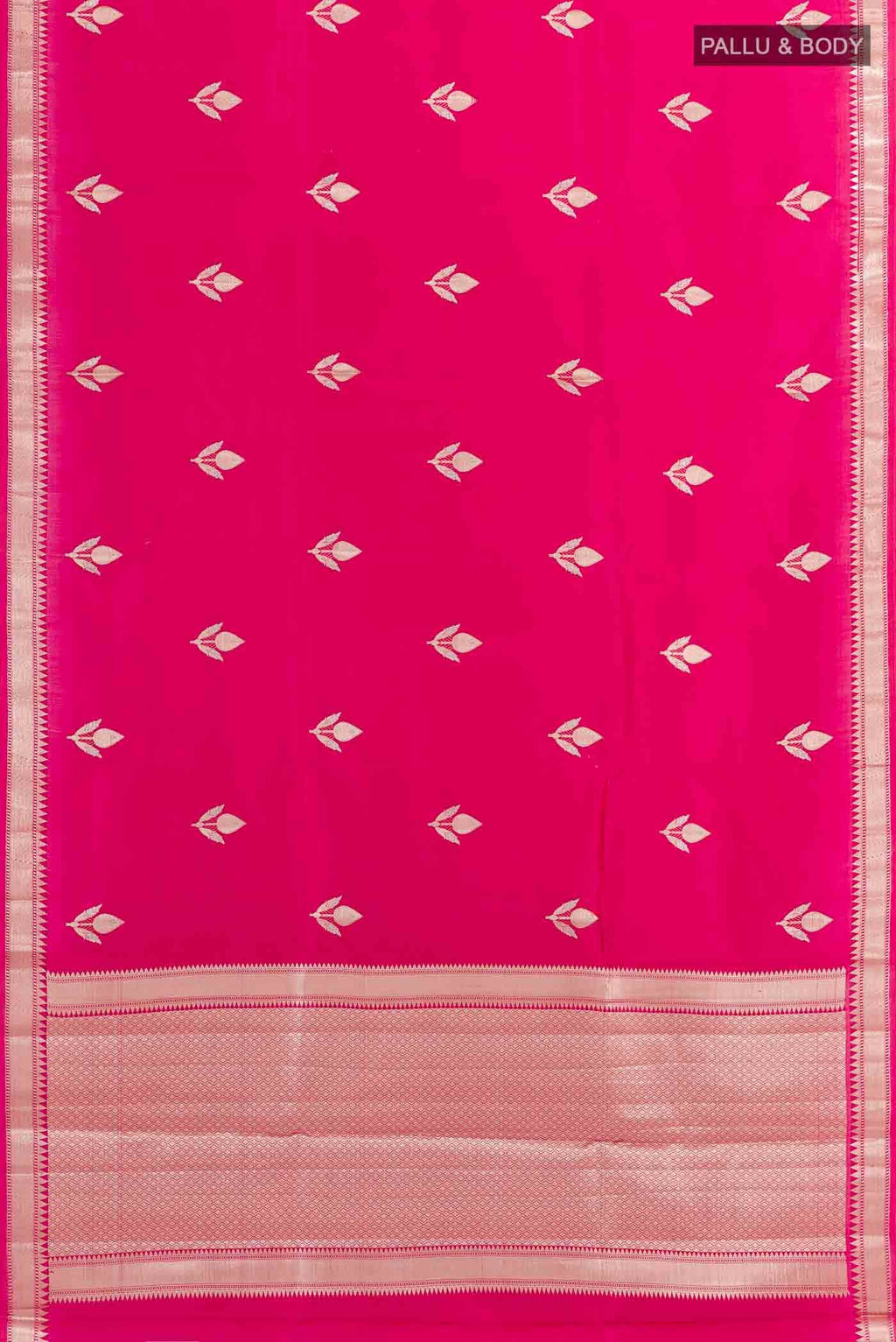 Pink Tussar Silk Saree