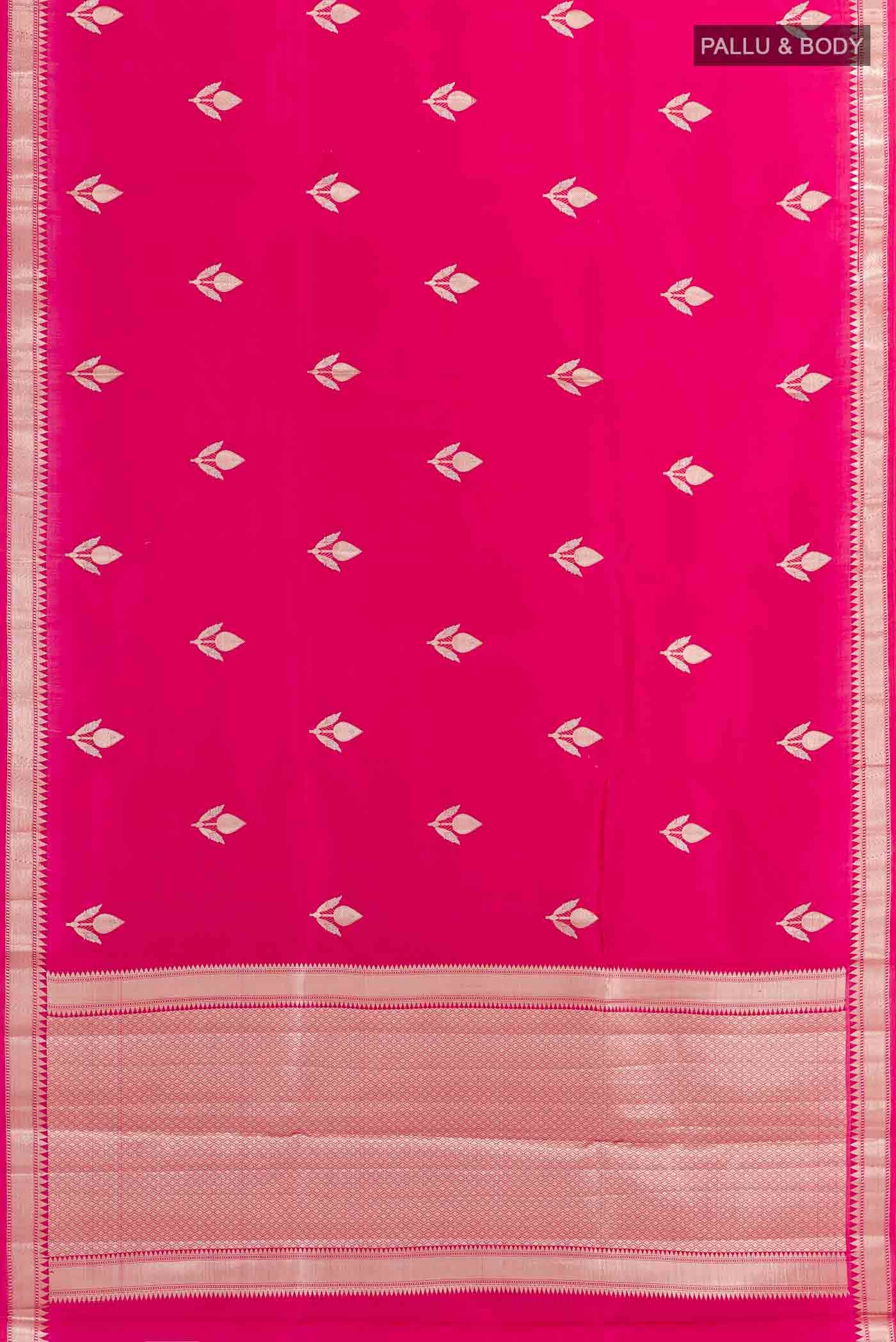 Pink Tussar Silk Saree