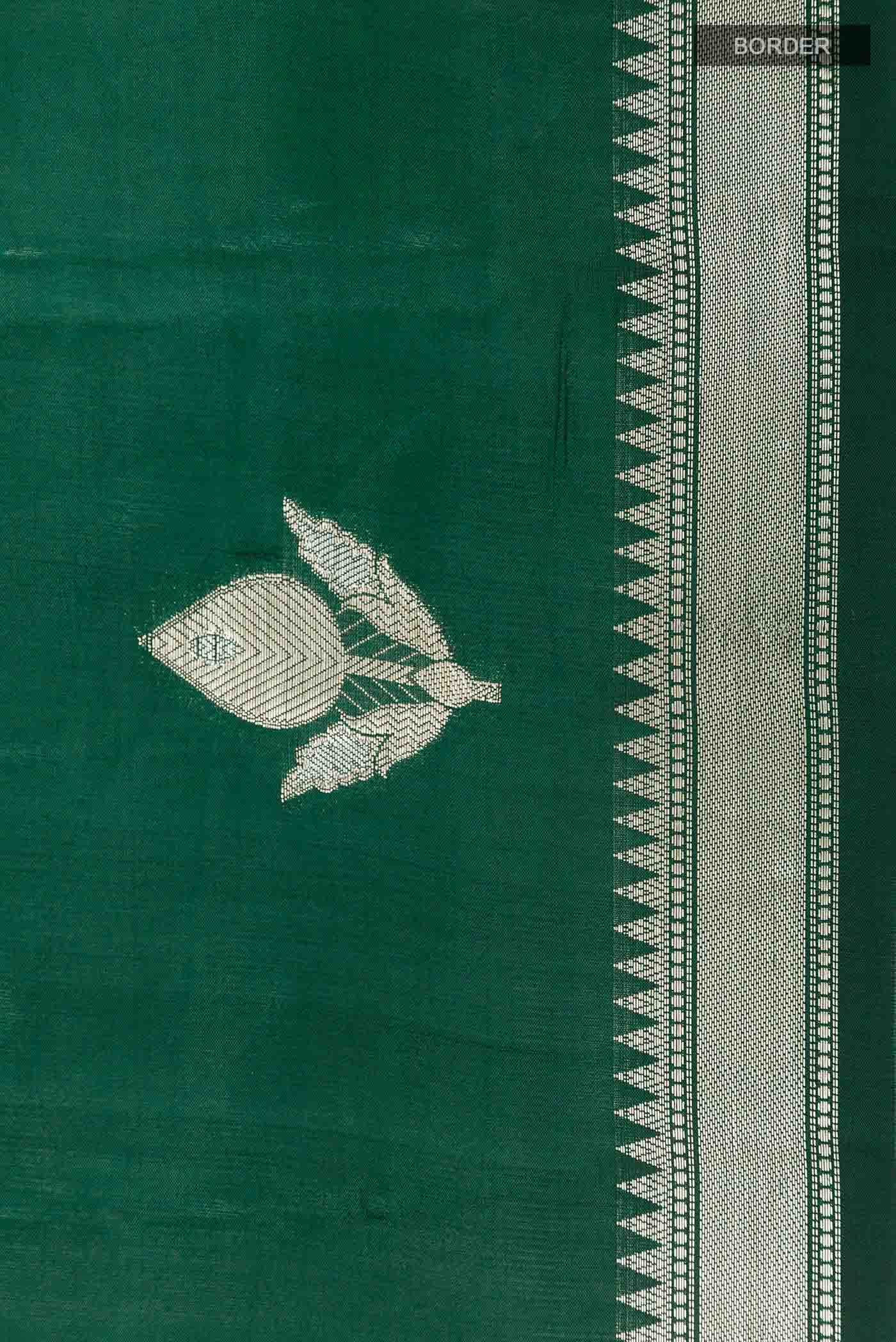 Green Tussar Silk Saree