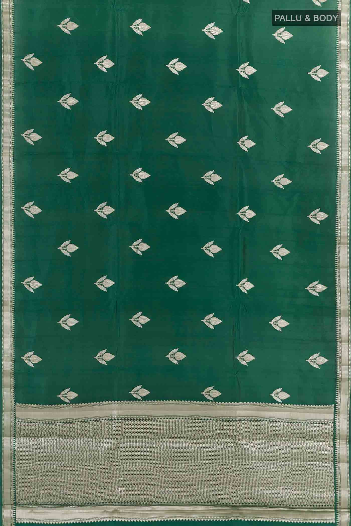 Green Tussar Silk Saree