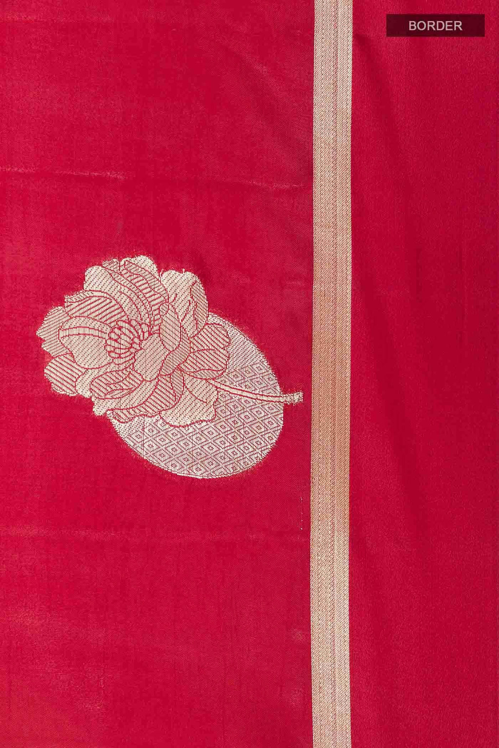 Red Tussar Silk Saree