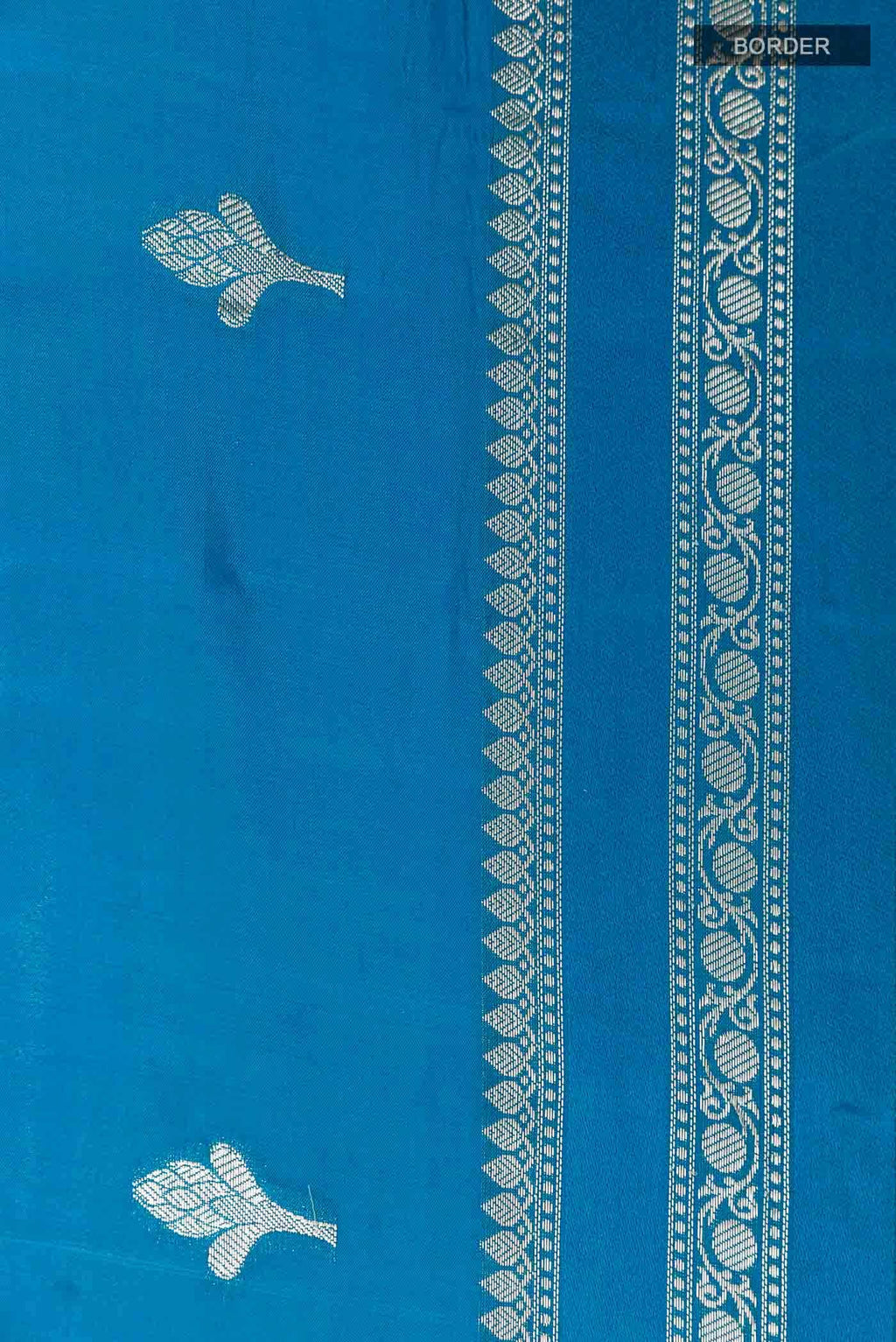 Blue Tussar Silk Saree