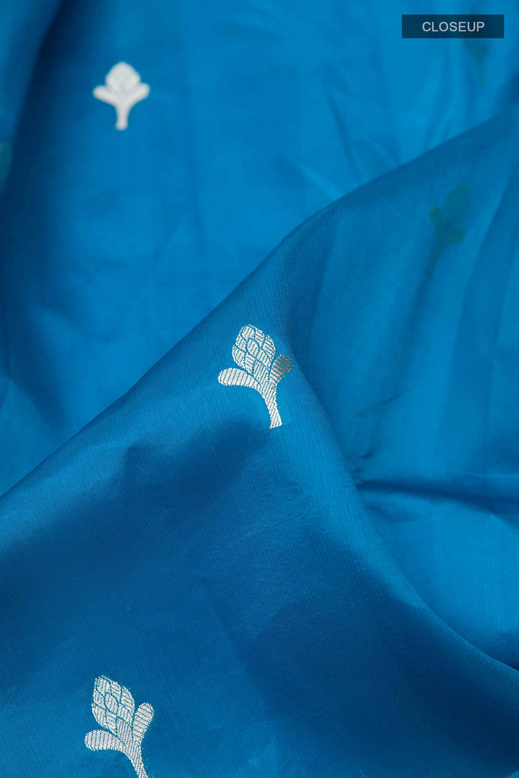 Blue Tussar Silk Saree
