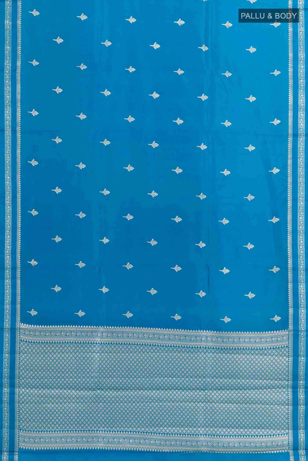 Blue Tussar Silk Saree