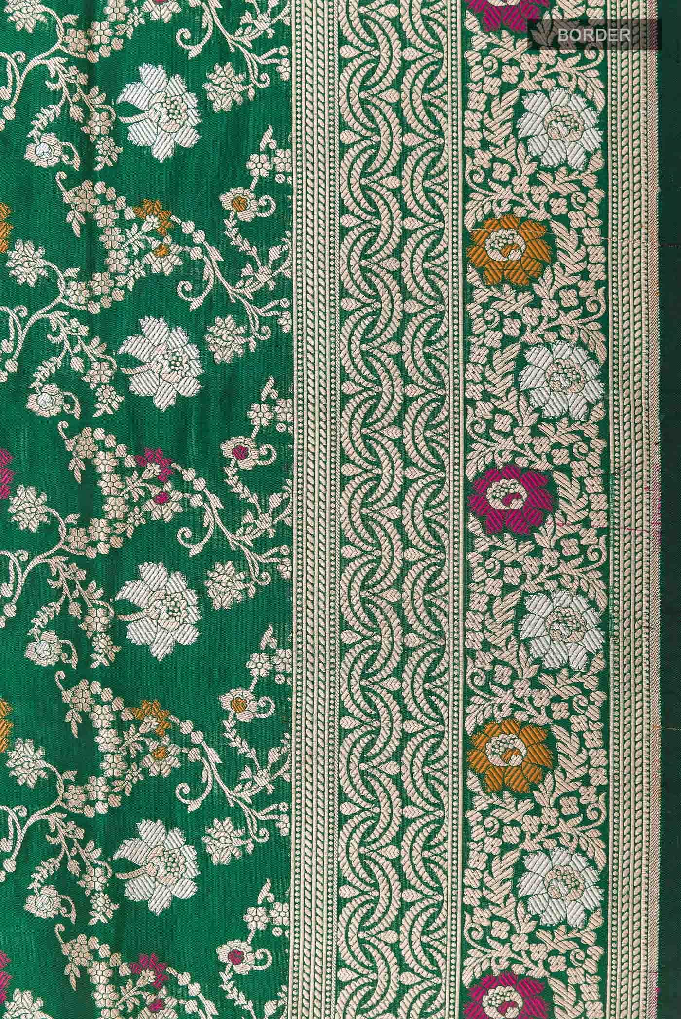 Green Dual Tone Banarasi Silk Saree