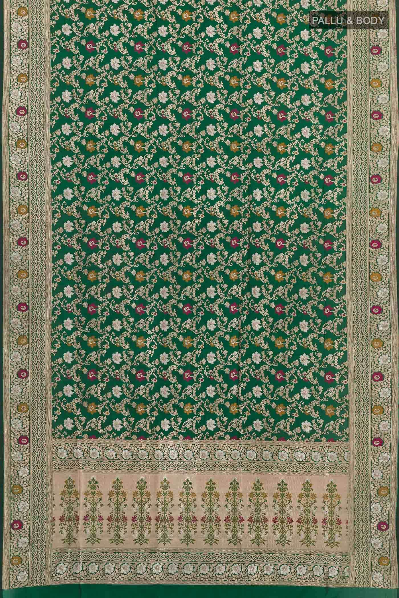 Green Dual Tone Banarasi Silk Saree