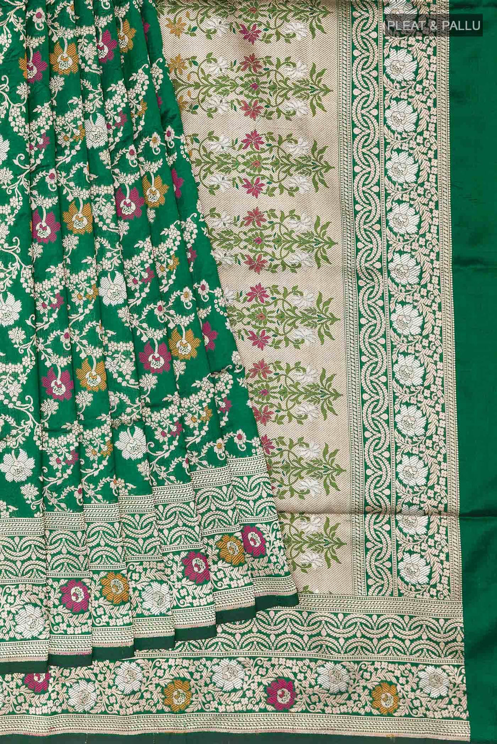 Green Dual Tone Banarasi Silk Saree
