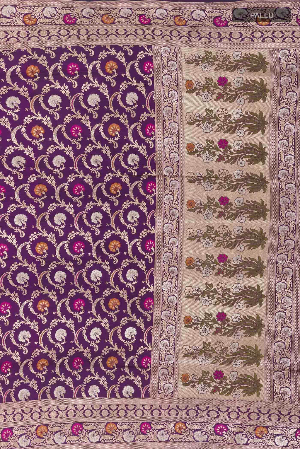 Purple Banarasi Silk Saree
