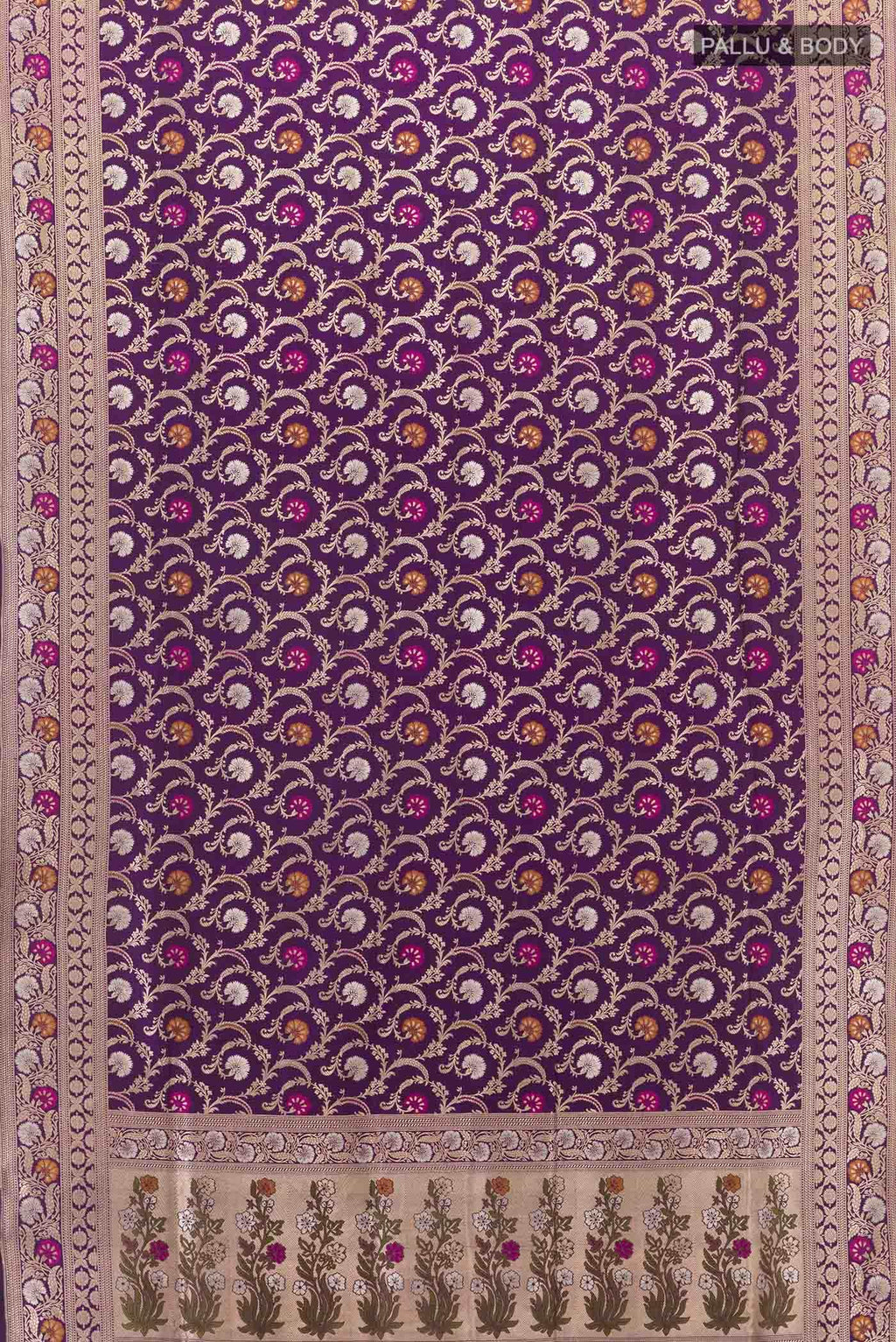 Purple Banarasi Silk Saree