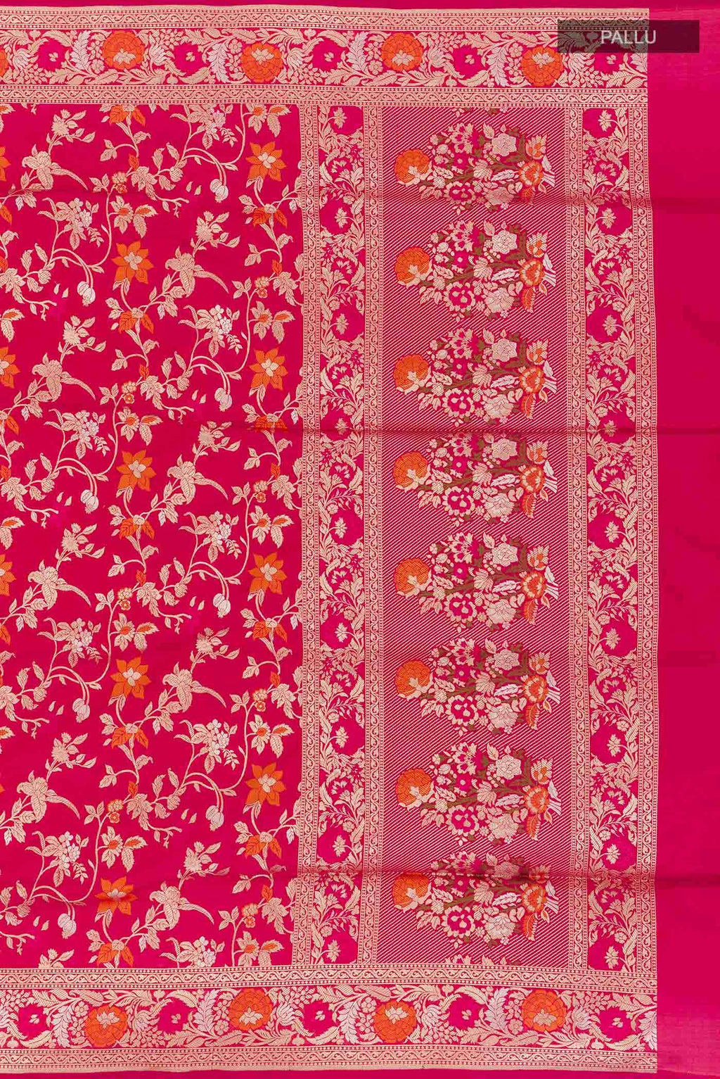 Dark Pink Banarasi Silk Saree