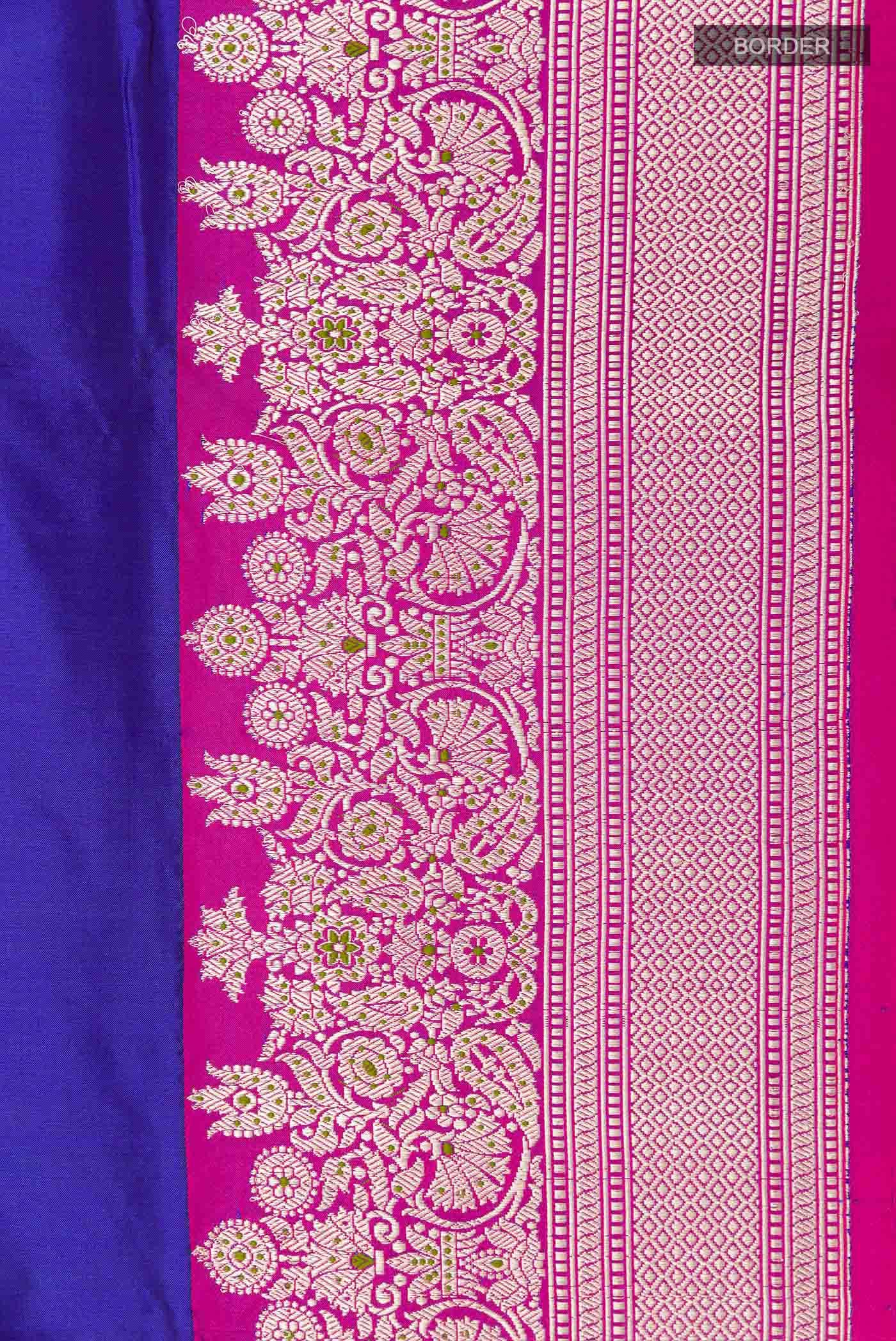 Blue Banarasi Silk Saree